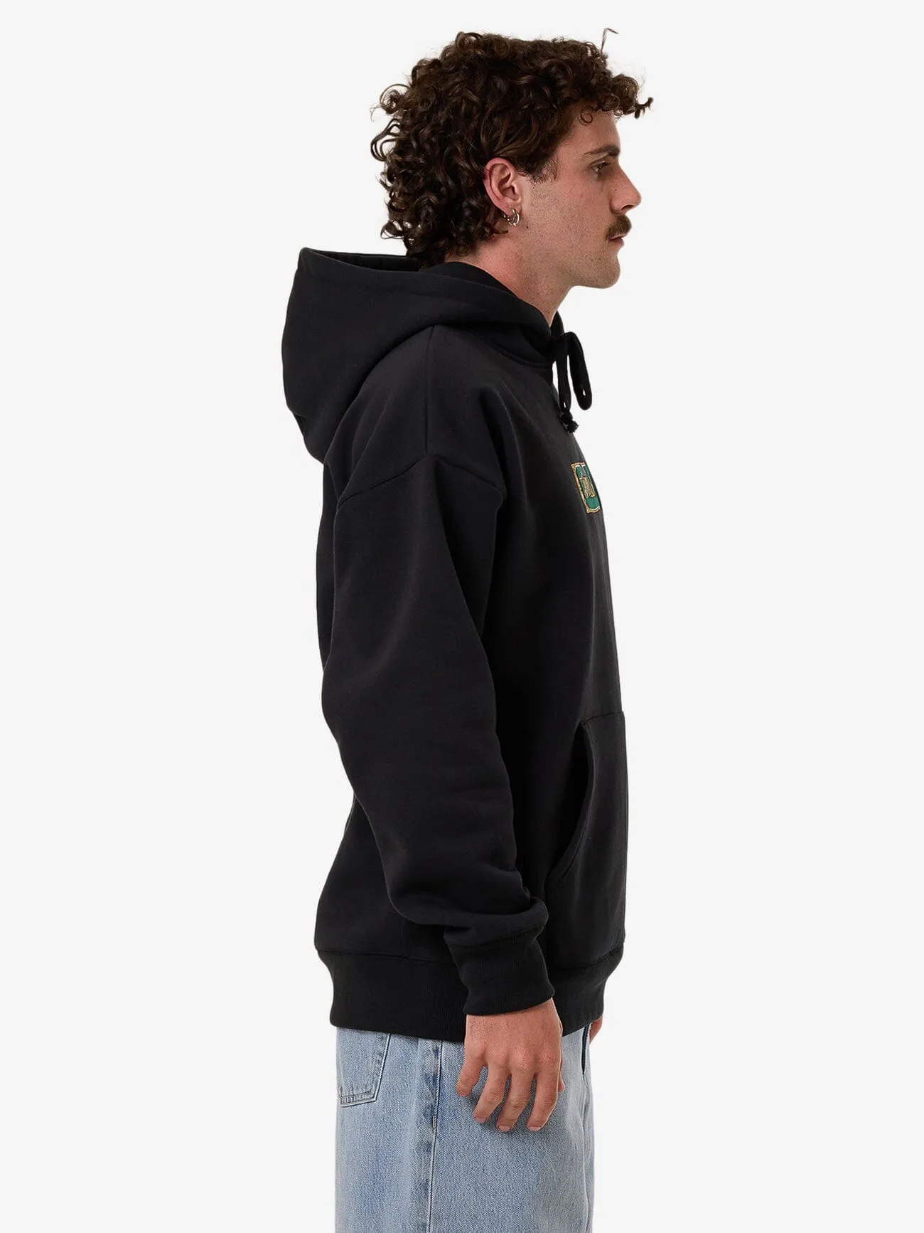 Filter Cropped Slouch Pull On Hood - Faded Black sold by Thrills product image thumbnail 3