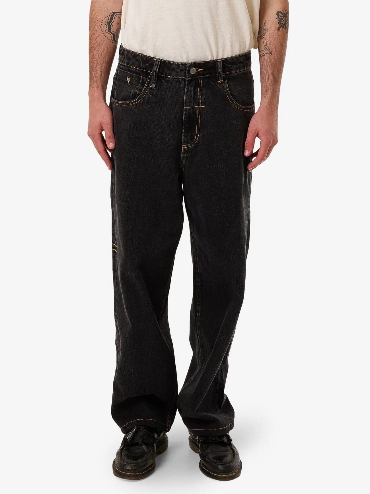 Big Slacker Baggy Denim Jean - Black Bull sold by Thrills