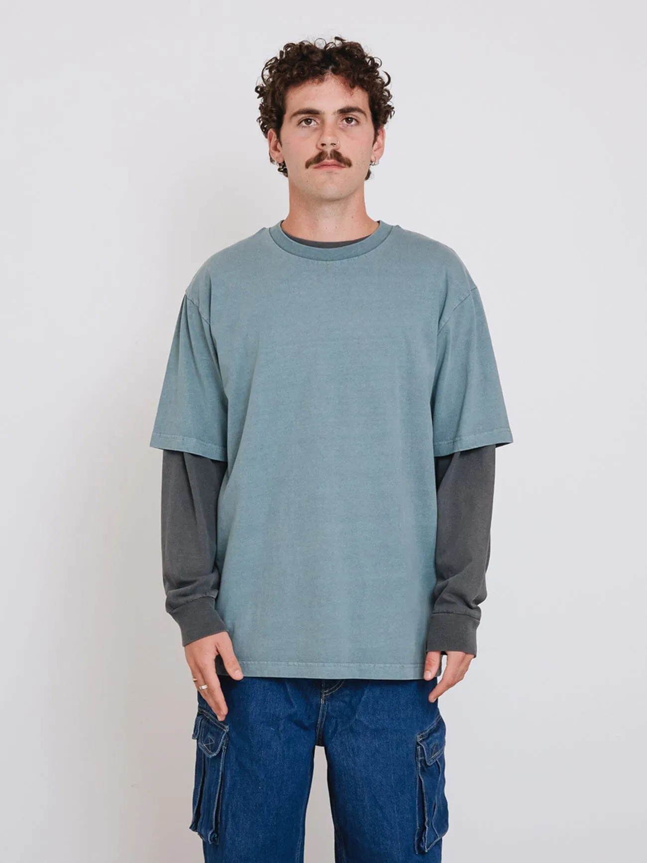 Thrills Military Oversize Fit Tee - Stormy Sea sold by Thrills