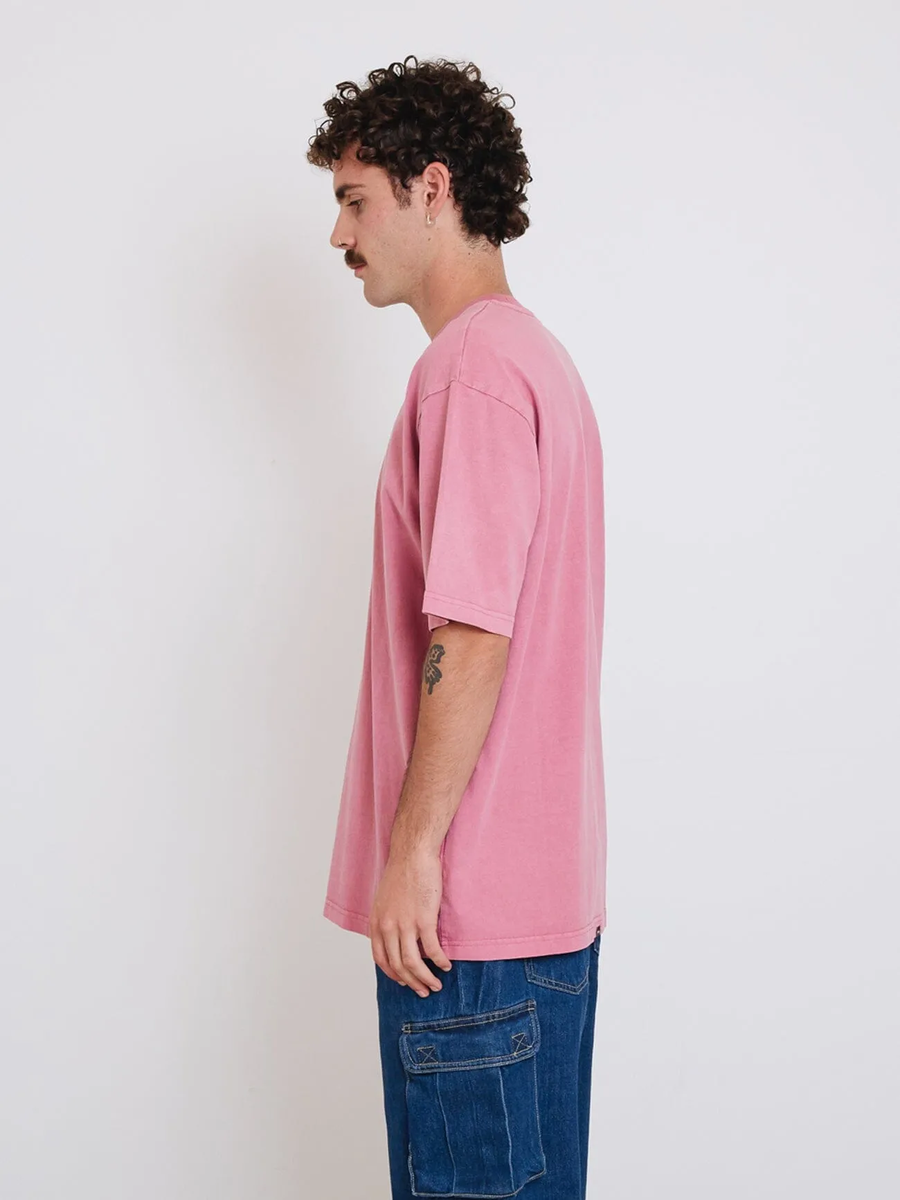 Thrills Military Oversize Fit Tee - Heather Rose sold by Thrills product image thumbnail 4