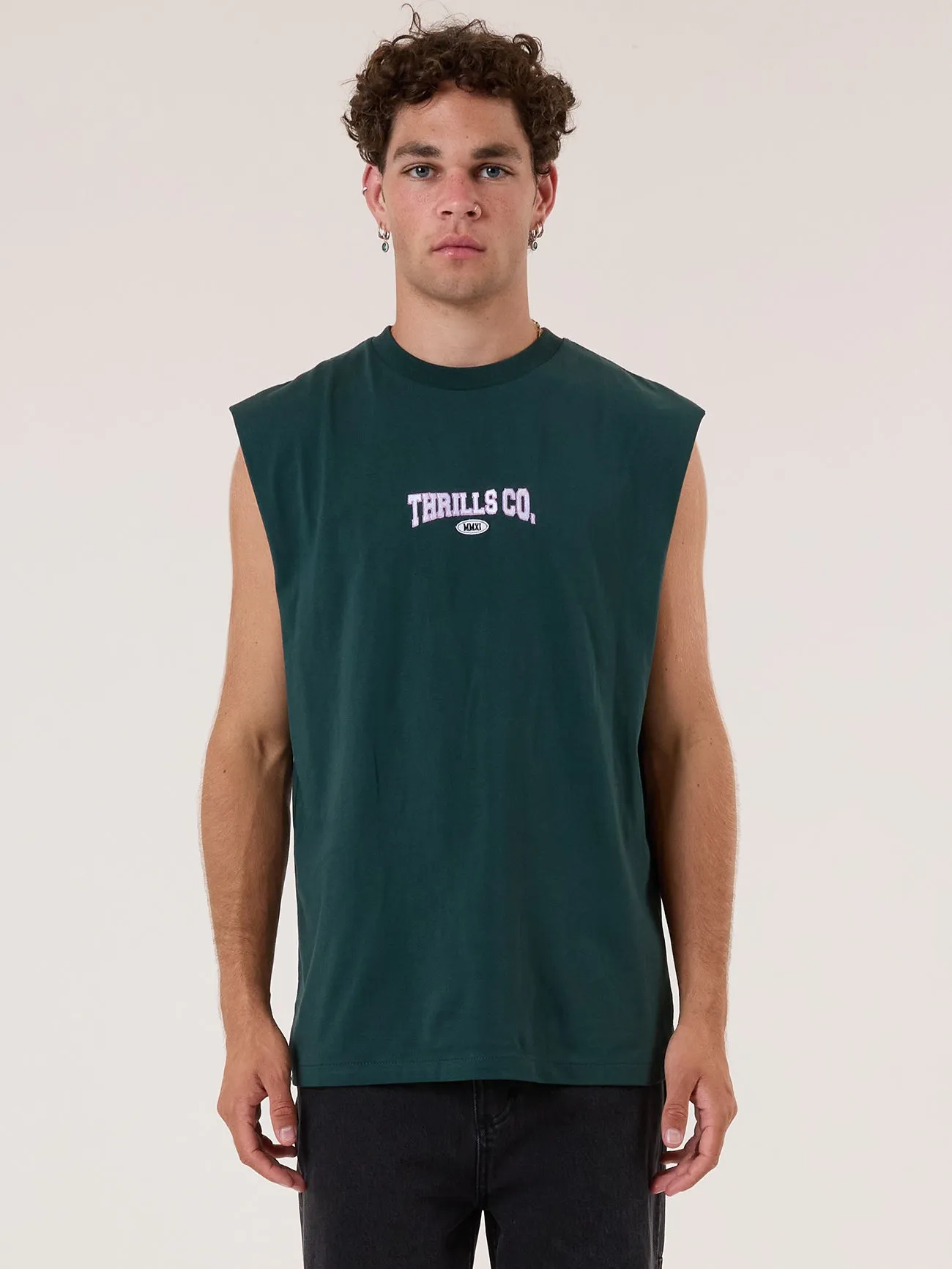 Recruit Merch Fit Muscle Tee - Forest Green sold by Thrills