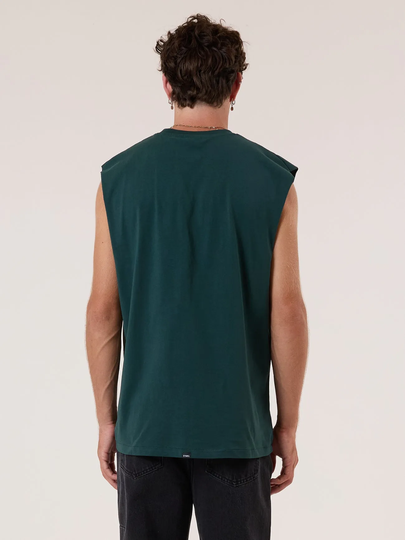 Recruit Merch Fit Muscle Tee - Forest Green sold by Thrills product image thumbnail 4