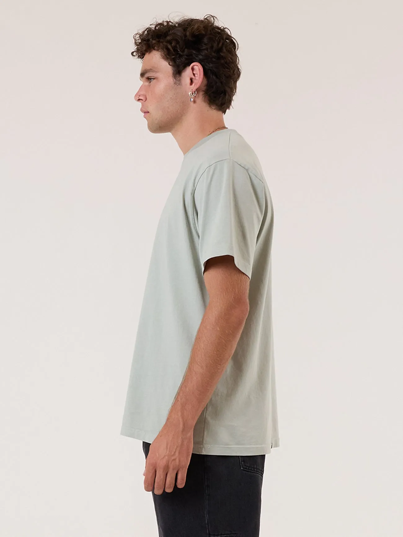 Minimal Thrills Heavy Weight Merch Fit Tee - Sage Grey sold by Thrills product image thumbnail 3