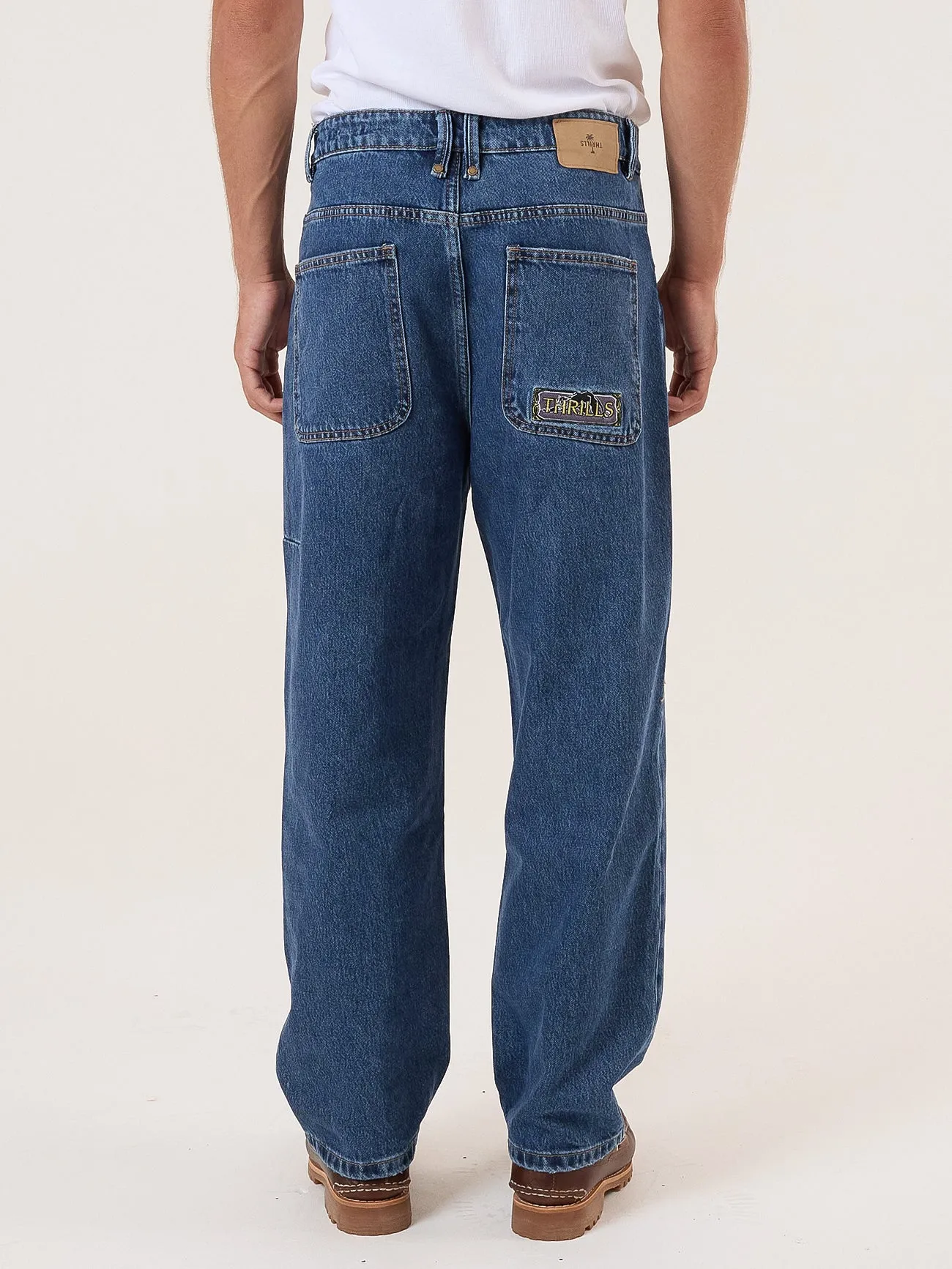 Behind It All Big Slacker Baggy Denim Jean - Rinsed Blues sold by Thrills product image thumbnail 2