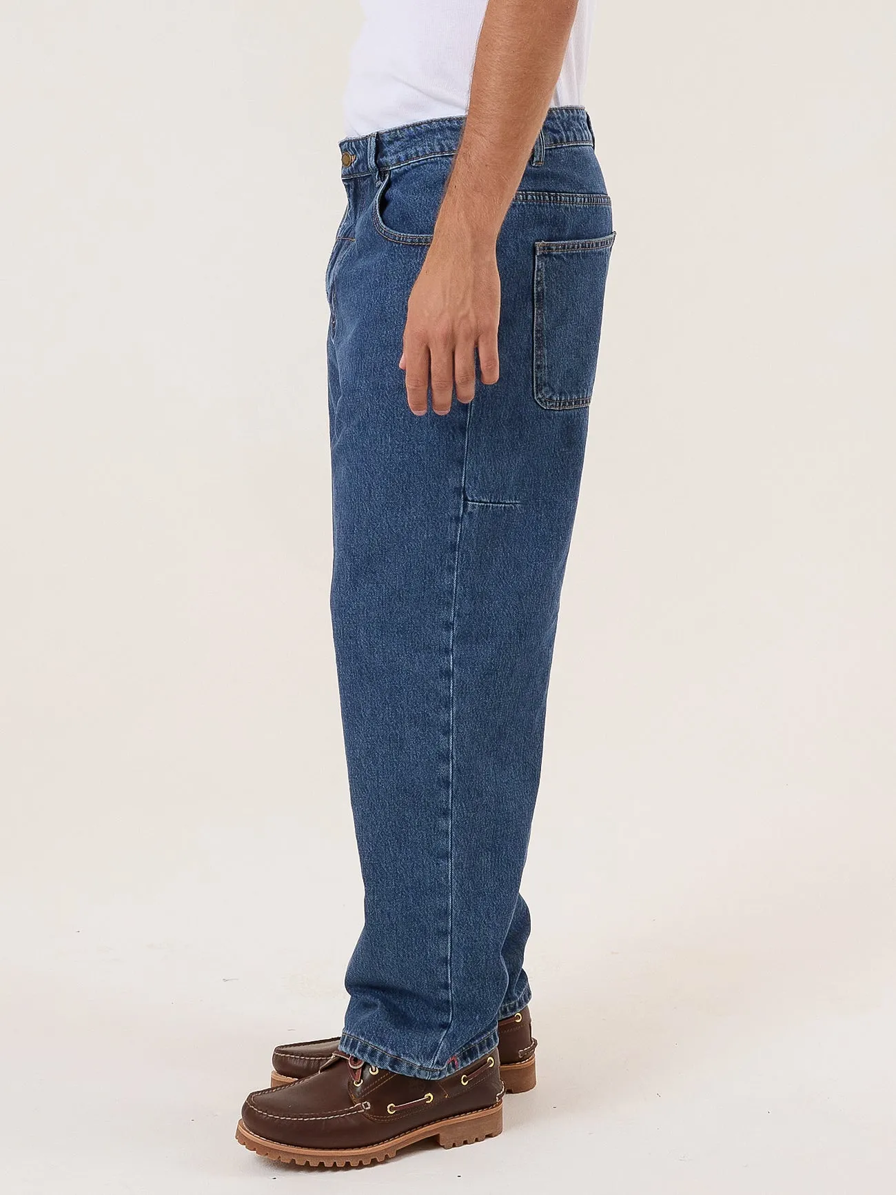 Behind It All Big Slacker Baggy Denim Jean - Rinsed Blues sold by Thrills product image thumbnail 4