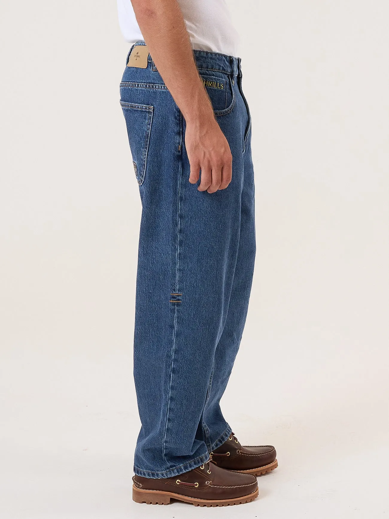 Behind It All Big Slacker Baggy Denim Jean - Rinsed Blues sold by Thrills product image thumbnail 3