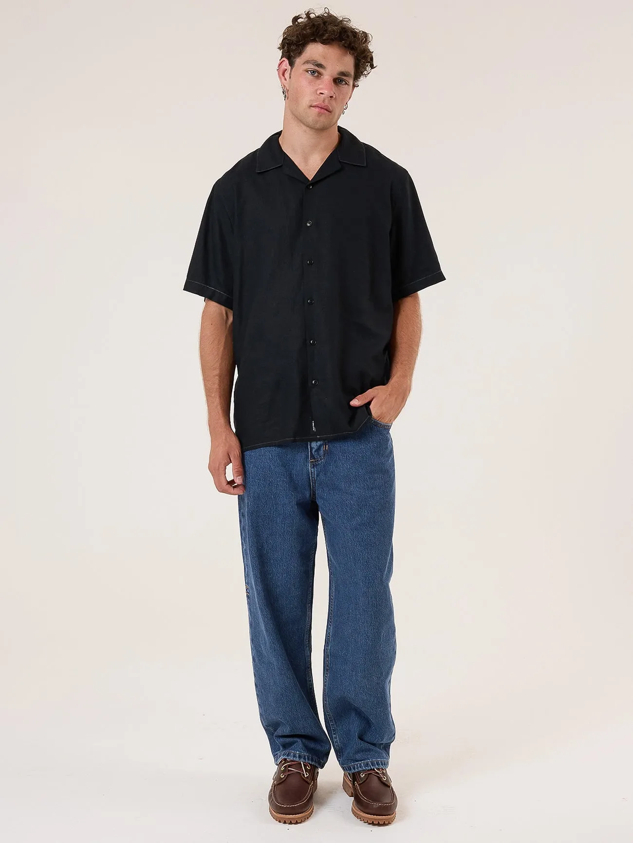 Behind It All Big Slacker Baggy Denim Jean - Rinsed Blues sold by Thrills product image thumbnail 5