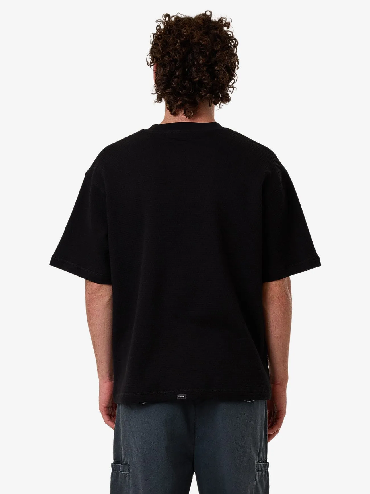 Arts & Industrial Box Fit Oversize Short Waffle Tee - Black sold by Thrills product image thumbnail 2