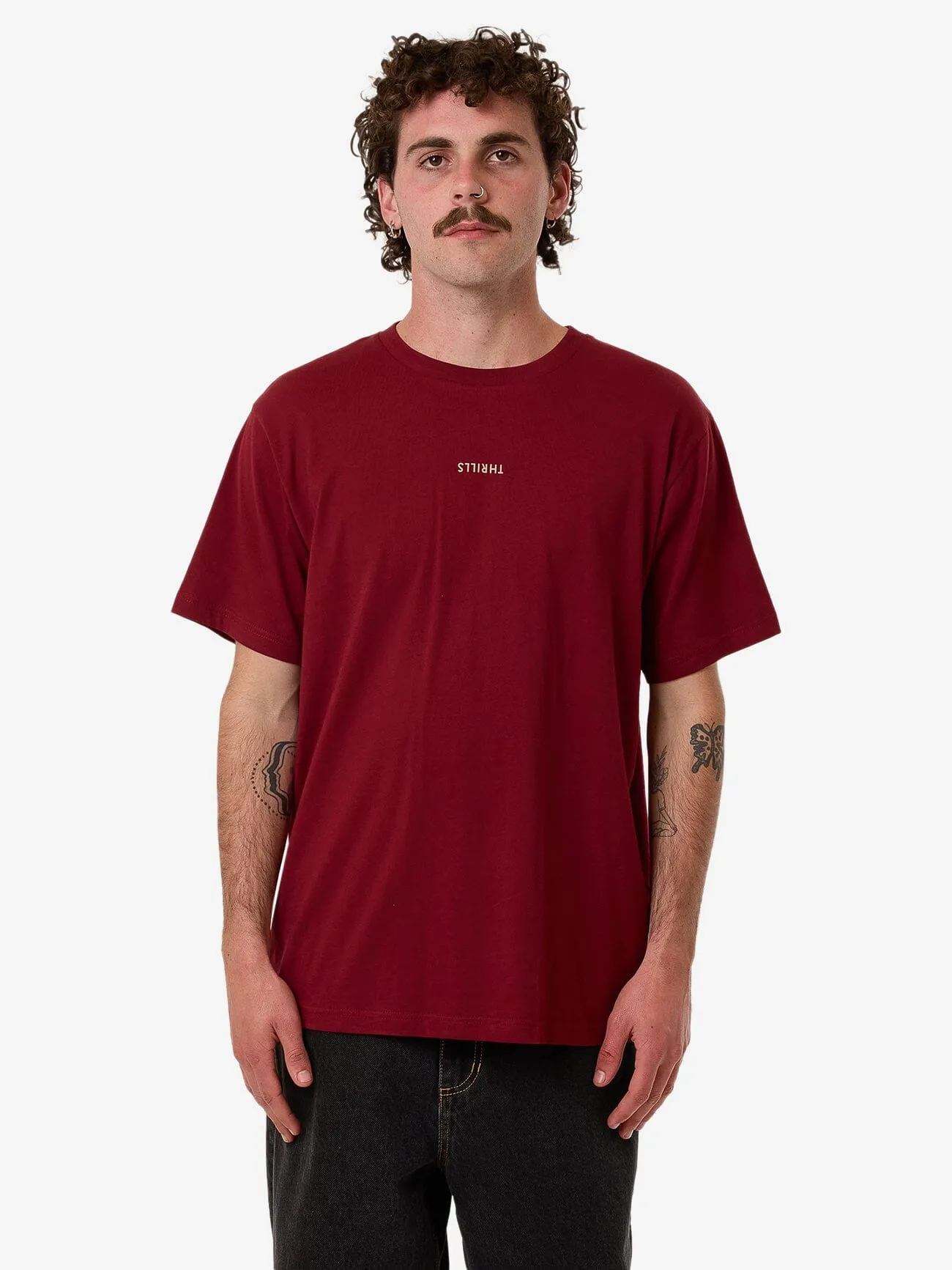 Minimal Thrills Merch Fit Tee - Cabernet sold by Thrills