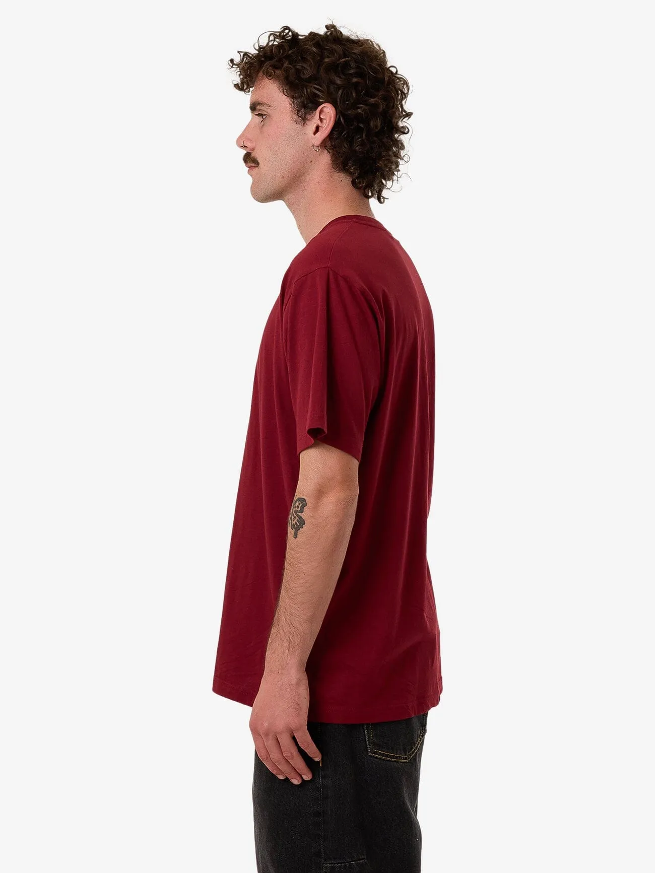 Minimal Thrills Merch Fit Tee - Cabernet sold by Thrills product image thumbnail 5