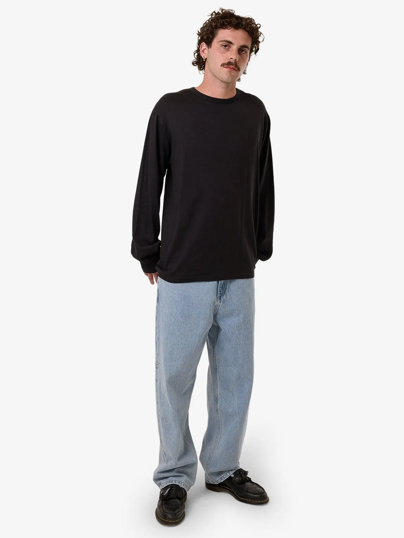 Hemp Thrills Embro Merch Fit Long Sleeve Tee - Black sold by Thrills product image thumbnail 5