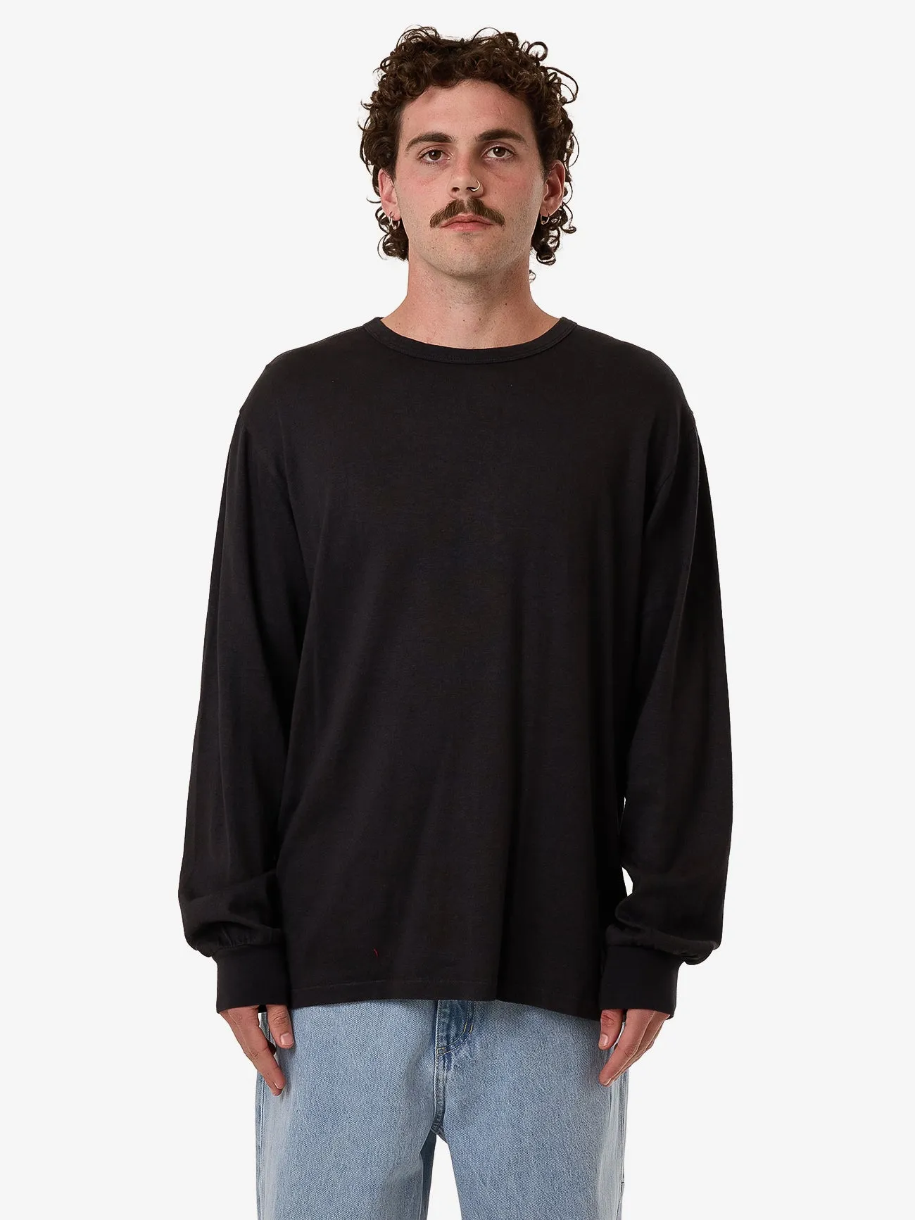 Hemp Thrills Embro Merch Fit Long Sleeve Tee - Black sold by Thrills