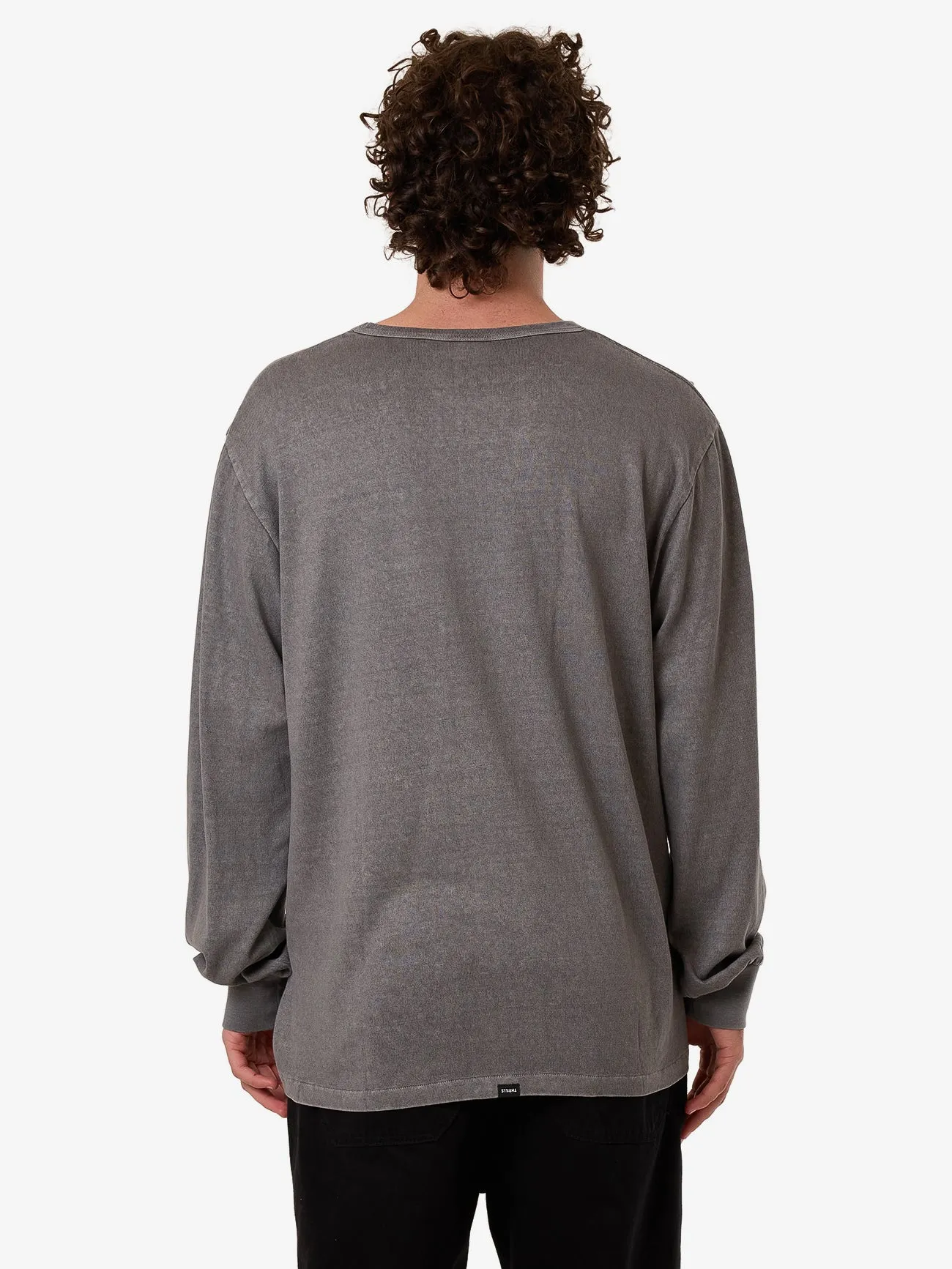 Hemp Thrills Embro Merch Fit Long Sleeve Tee - Grey Ash sold by Thrills product image thumbnail 5