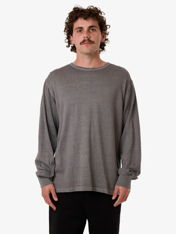 Hemp Thrills Embro Merch Fit Long Sleeve Tee - Grey Ash sold by Thrills