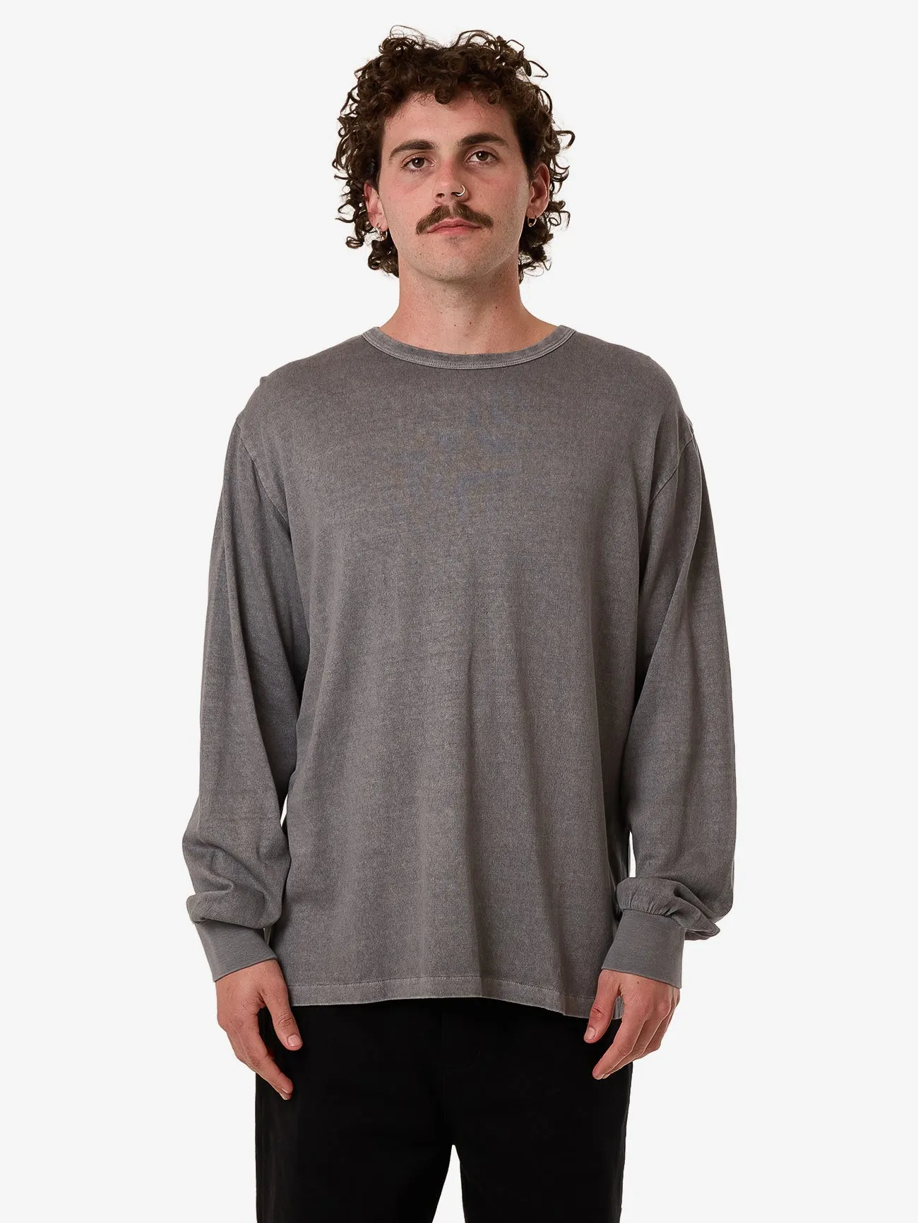 Hemp Thrills Embro Merch Fit Long Sleeve Tee - Grey Ash sold by Thrills