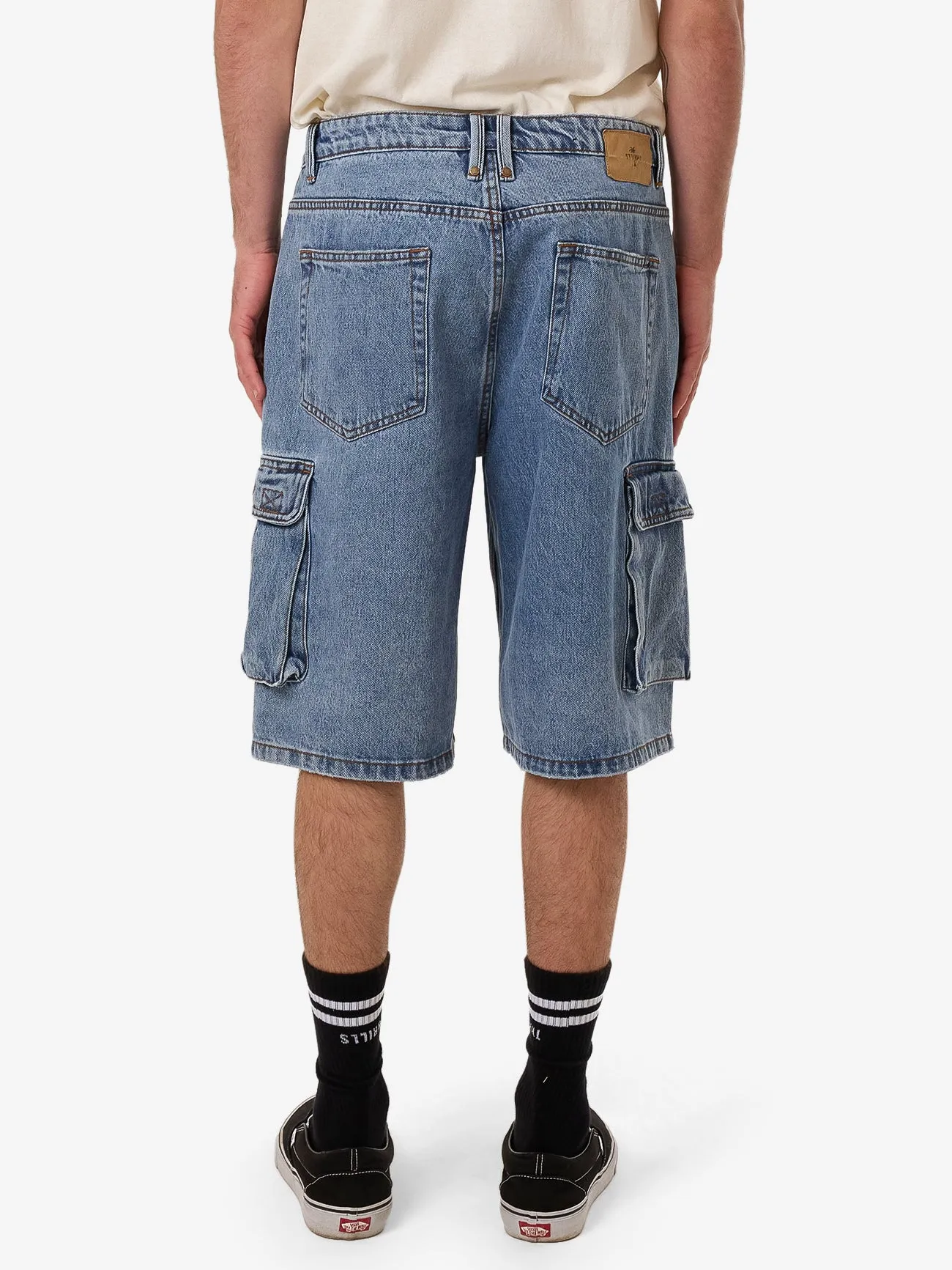 Big Slacker Denim Cargo Short - Vintage Stone Blue sold by Thrills product image thumbnail 2
