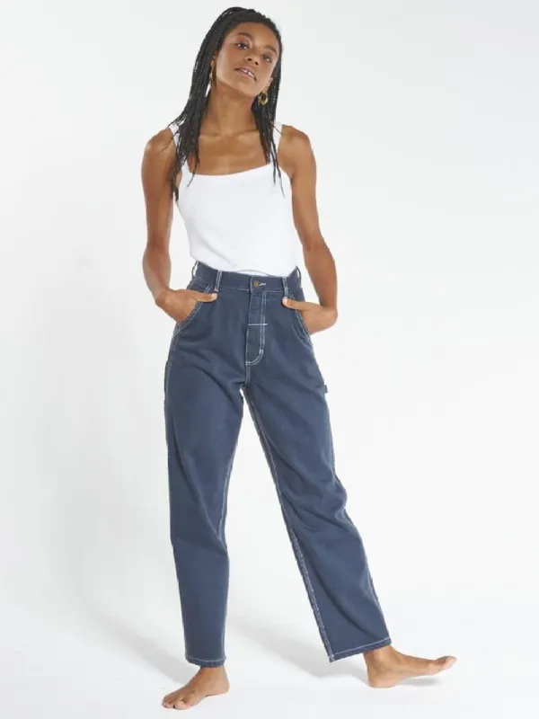 Carpenter Drill Pant - Washed Navy sold by Thrills