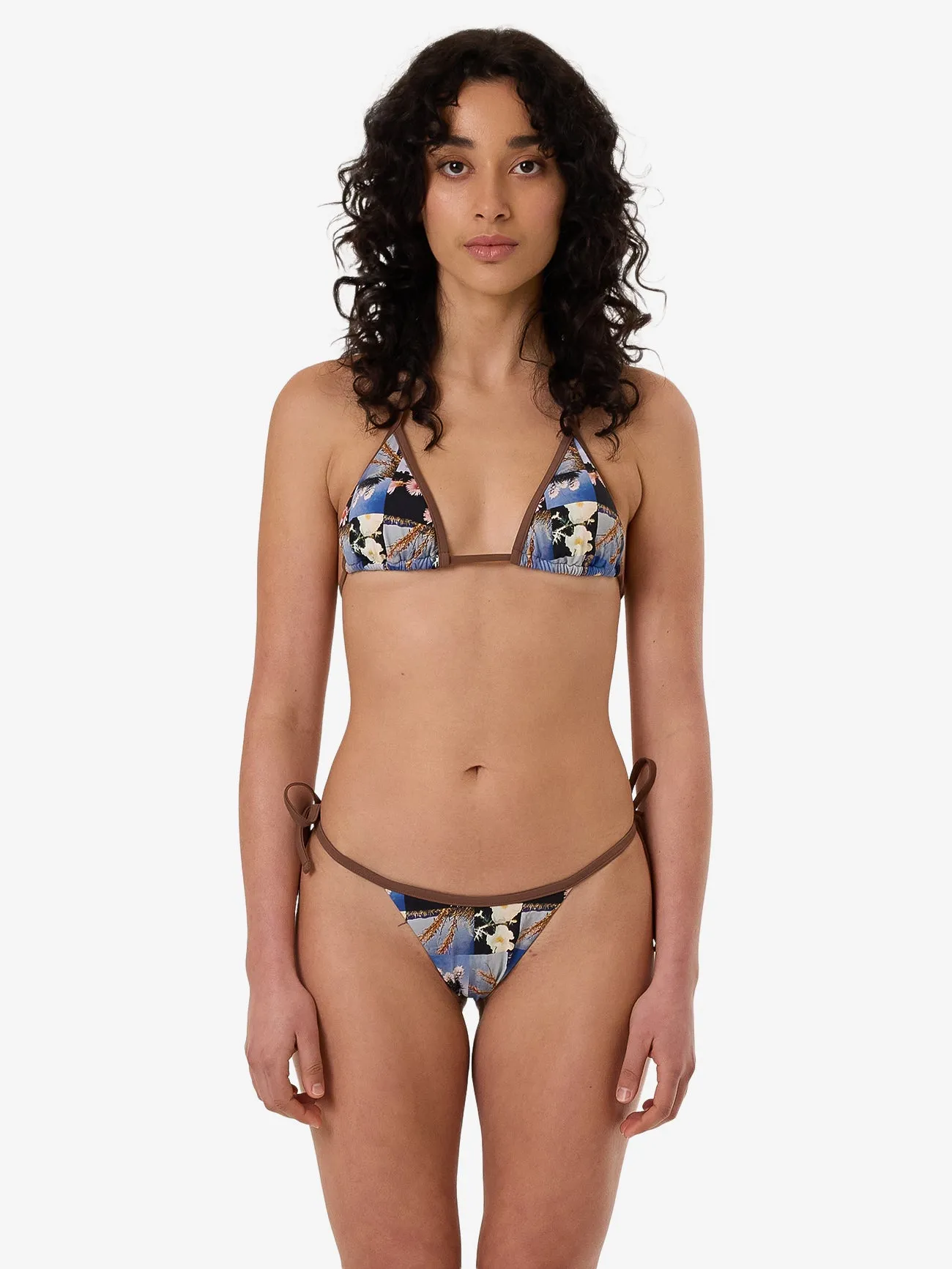 Dalia Micro String Bikini Bottom - Coffee sold by Thrills