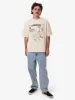 Peace Persuasion Box Fit Oversize Short Tee - Heritage White sold by Thrills