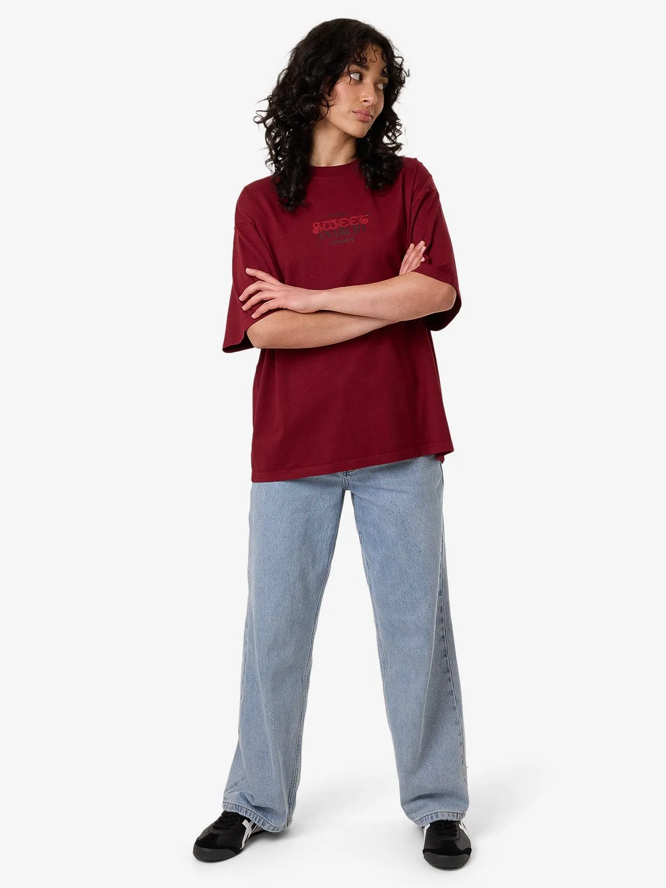 Sweet Anarchy Oversized Tee - Cabernet sold by Thrills product image thumbnail 5