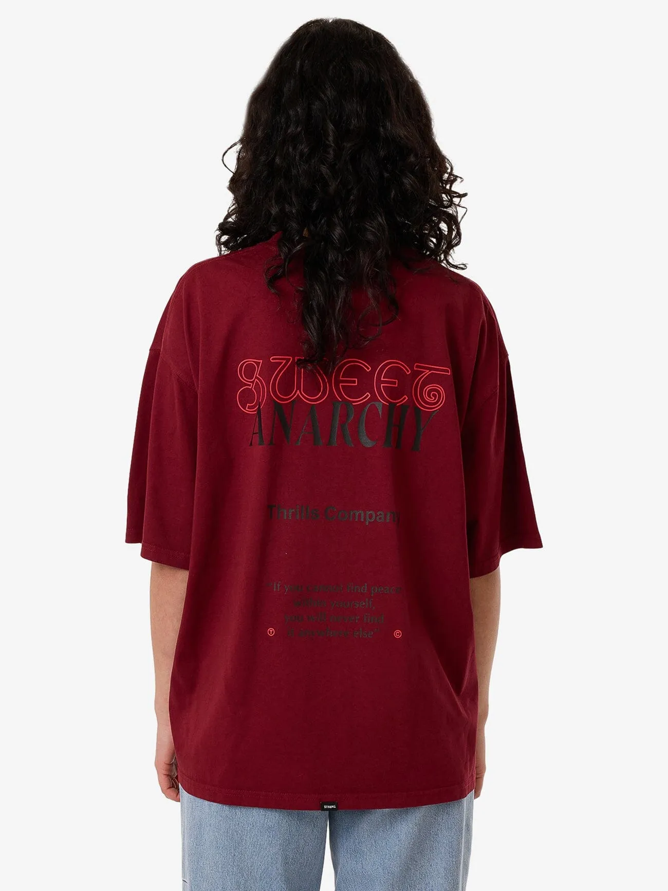 Sweet Anarchy Oversized Tee - Cabernet sold by Thrills product image thumbnail 2