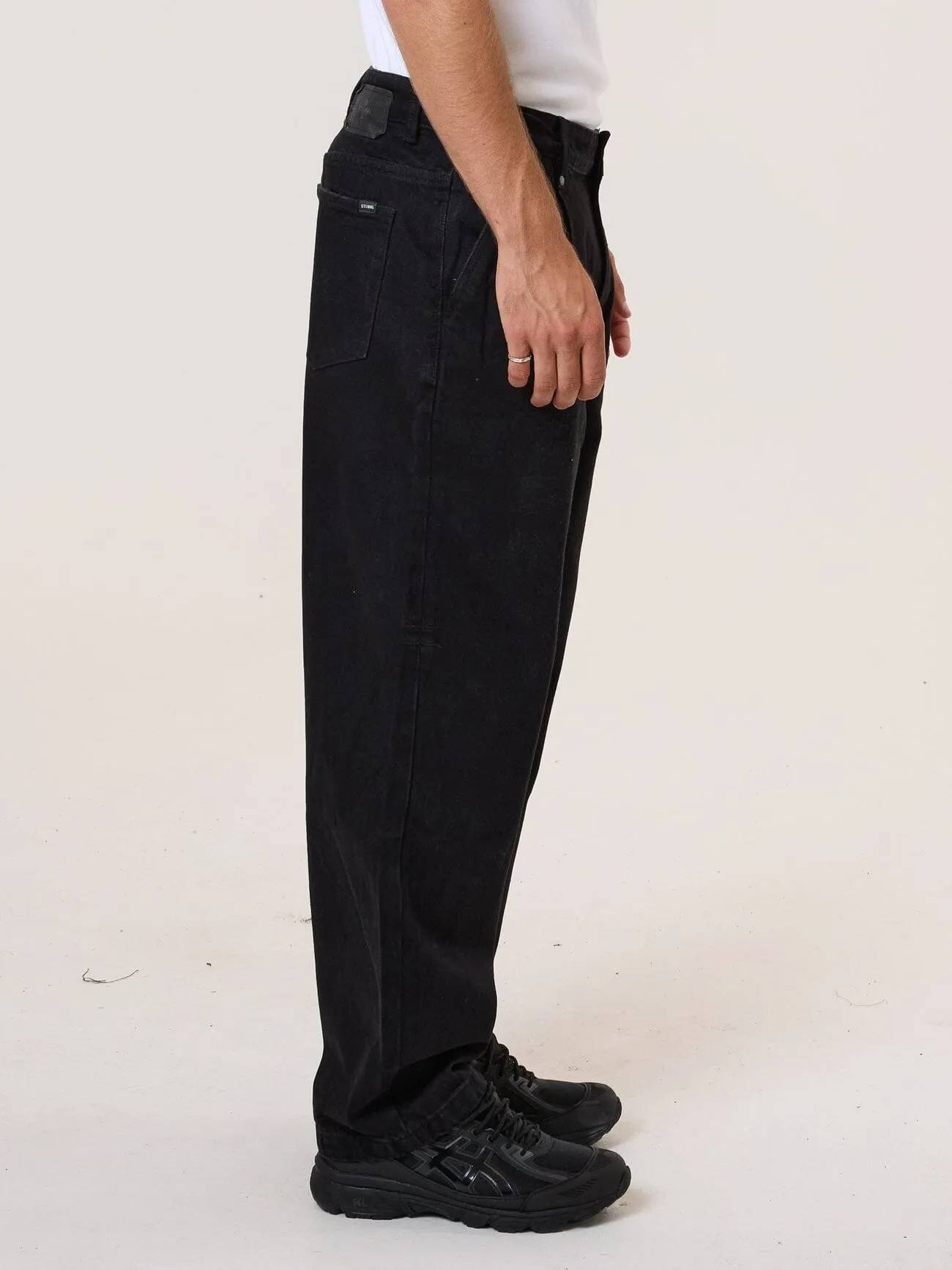 Big Slacker Pleated Jean - Black Rinse sold by Thrills product image thumbnail 4