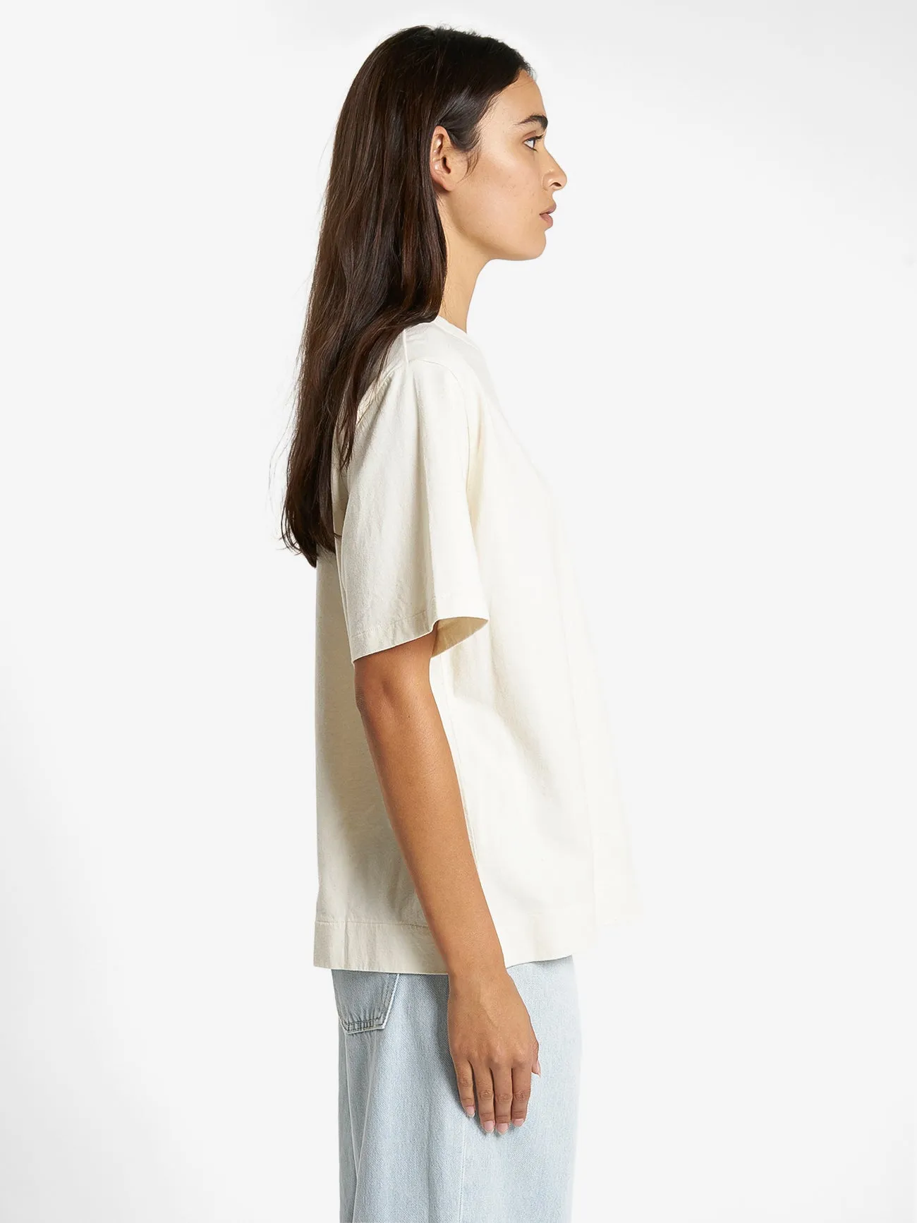 Portrait of Paradise Box Fit Tee - Unbleached sold by Thrills product image thumbnail 4