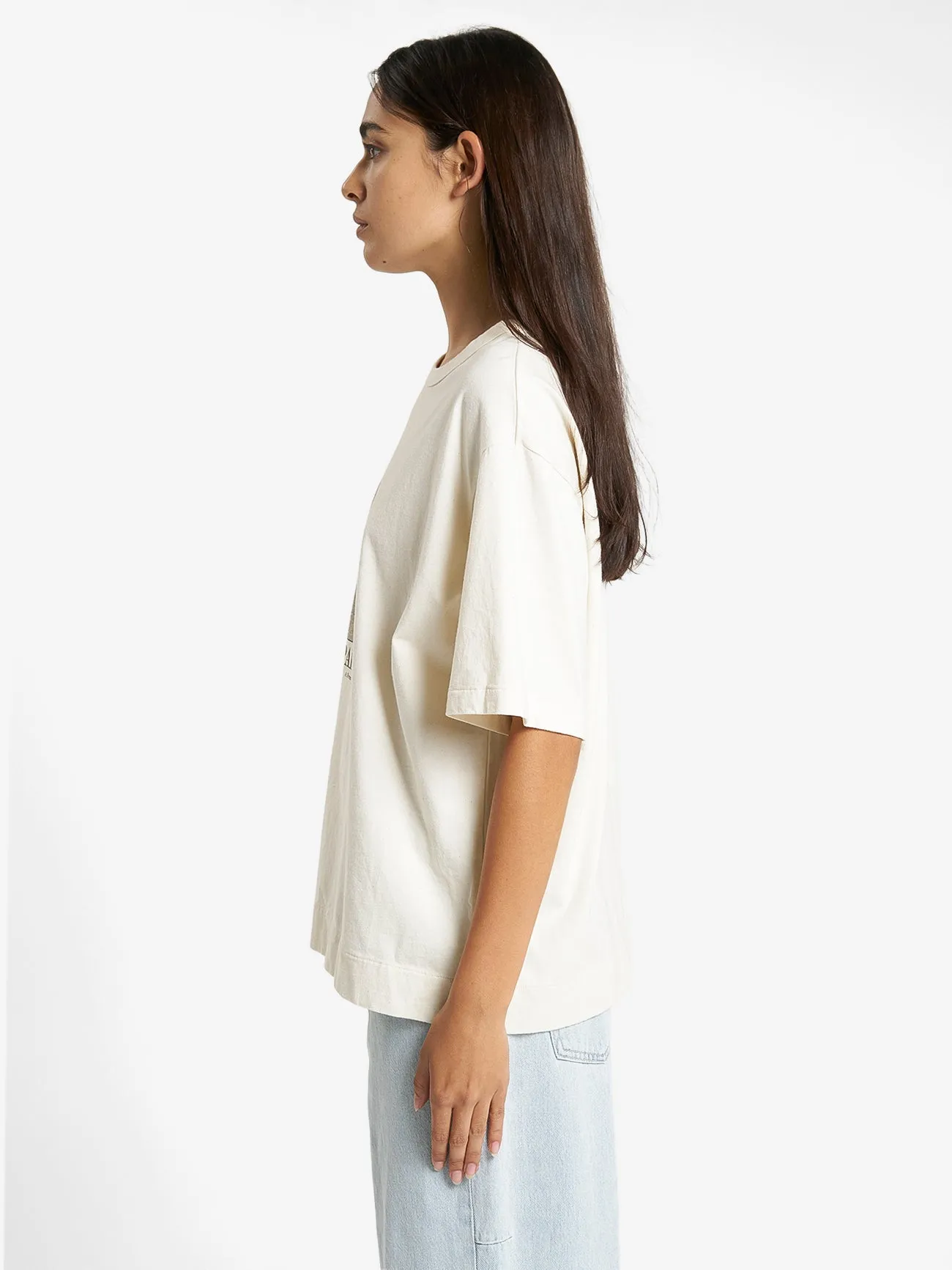 Portrait of Paradise Box Fit Tee - Unbleached sold by Thrills product image thumbnail 3