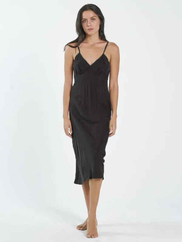 Chelsea Slip Dress - Black sold by Thrills