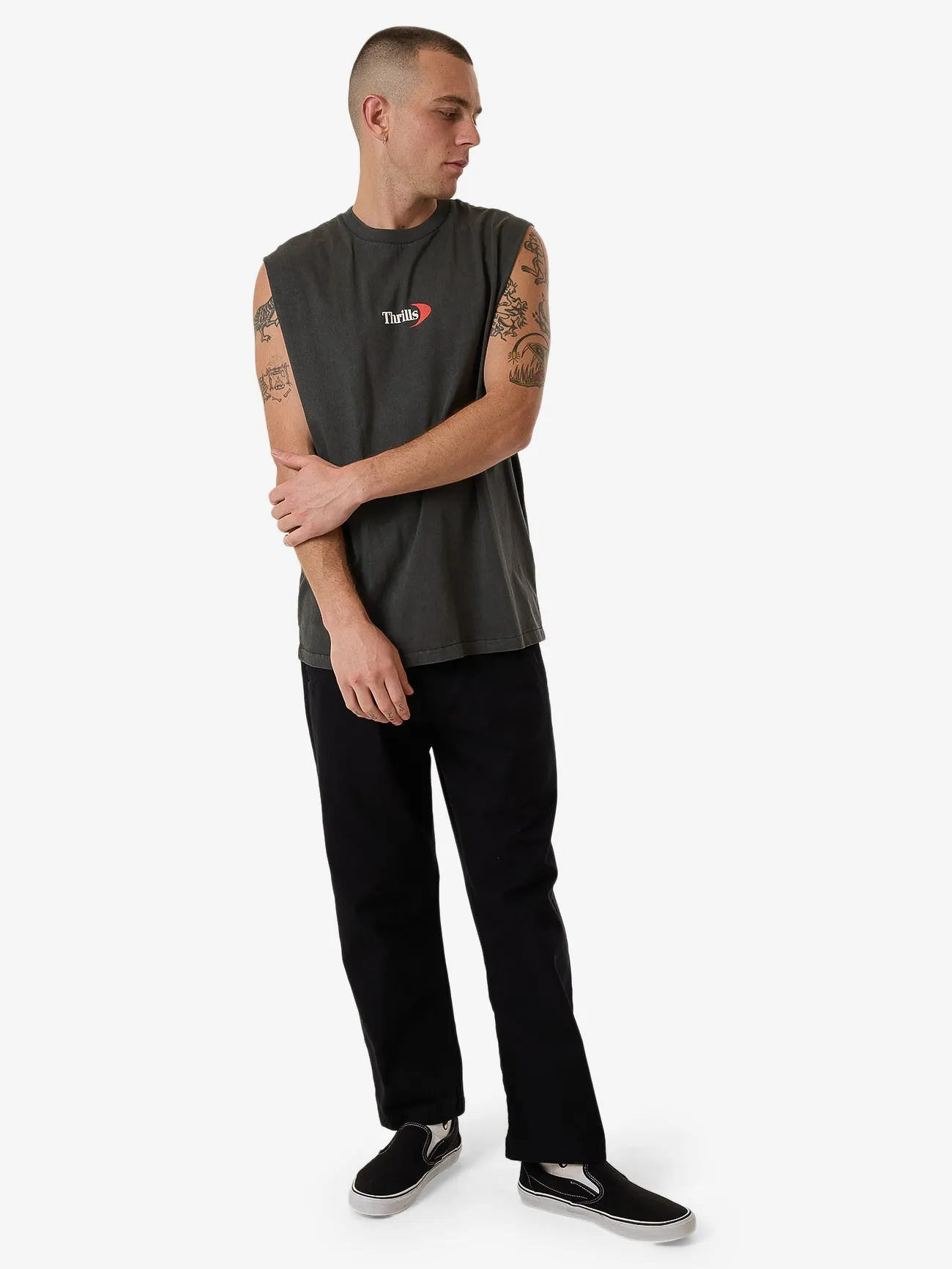 Players Merch Fit Muscle Tee - Merch Black sold by Thrills product image thumbnail 5