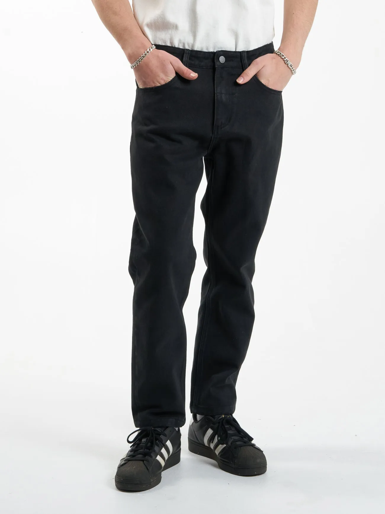 Chopped Denim Jean - Dusk Black sold by Thrills