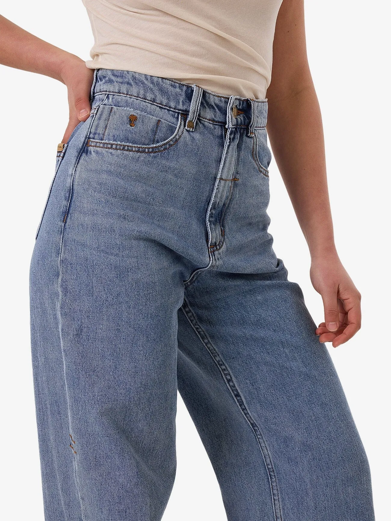 Billie High Rise Baggy Jean - Vintage Stone Blue sold by Thrills product image thumbnail 3