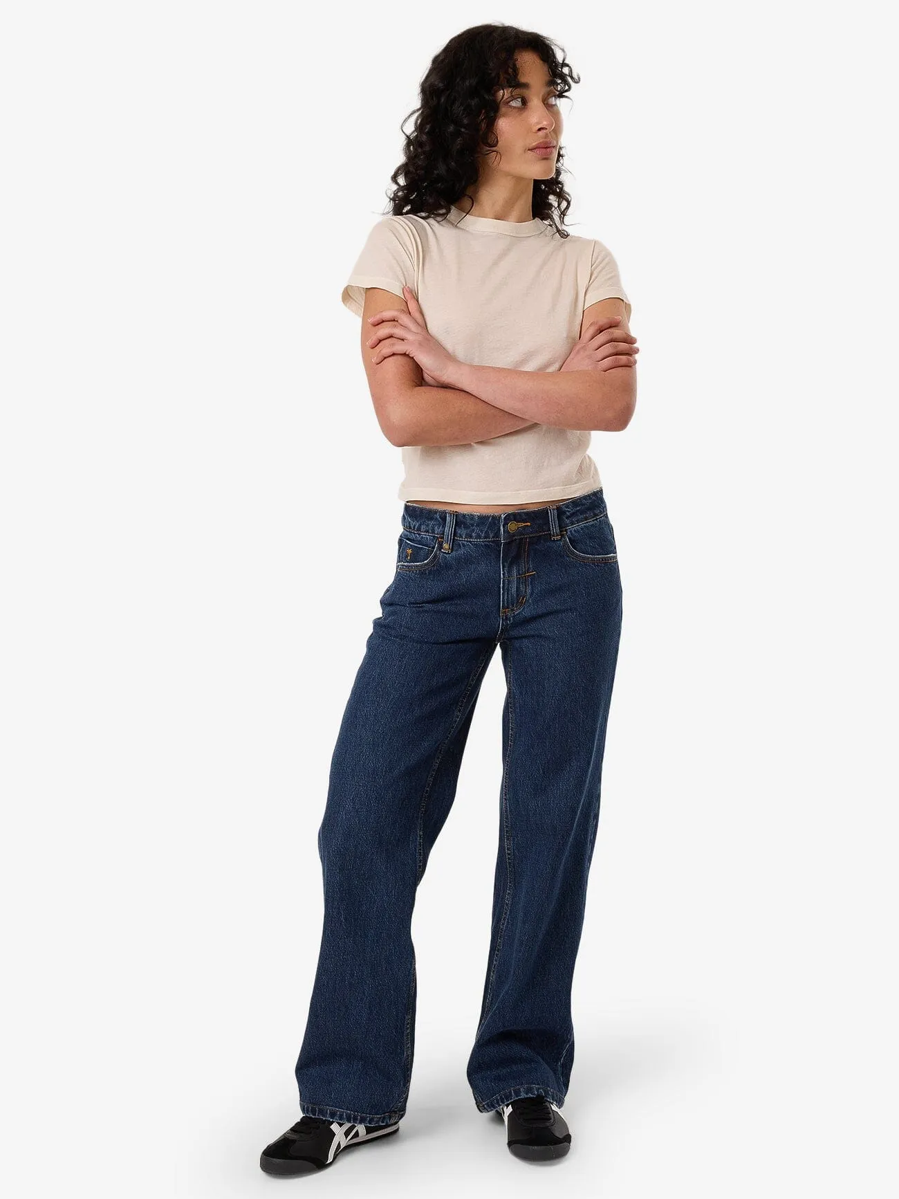 Saskia Low Rise Straight Jean - Rinsed Ink sold by Thrills