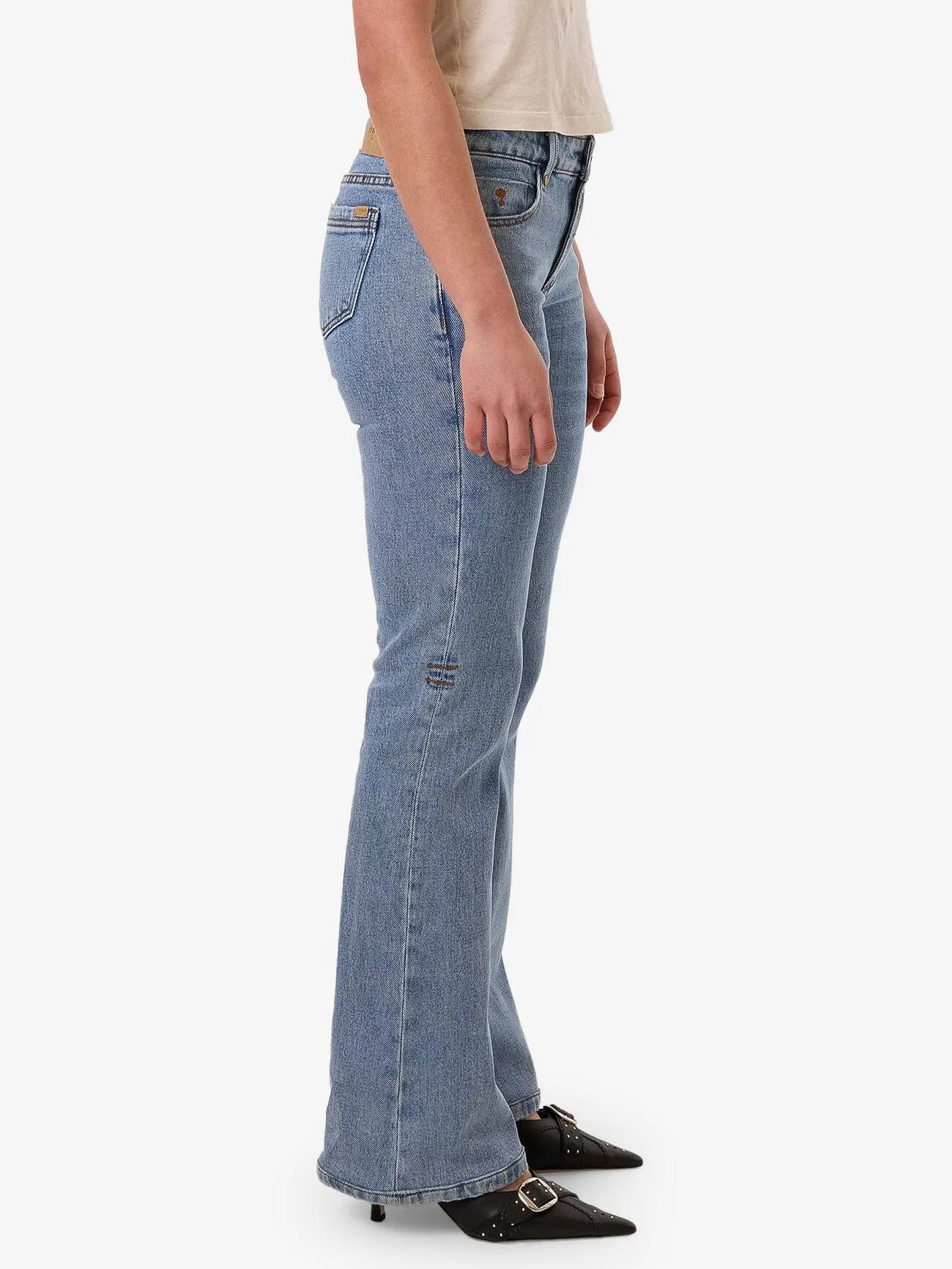 Alicia Low Rise Stretch Bootcut Jean - Vintage Stone Blue sold by Thrills product image thumbnail 4