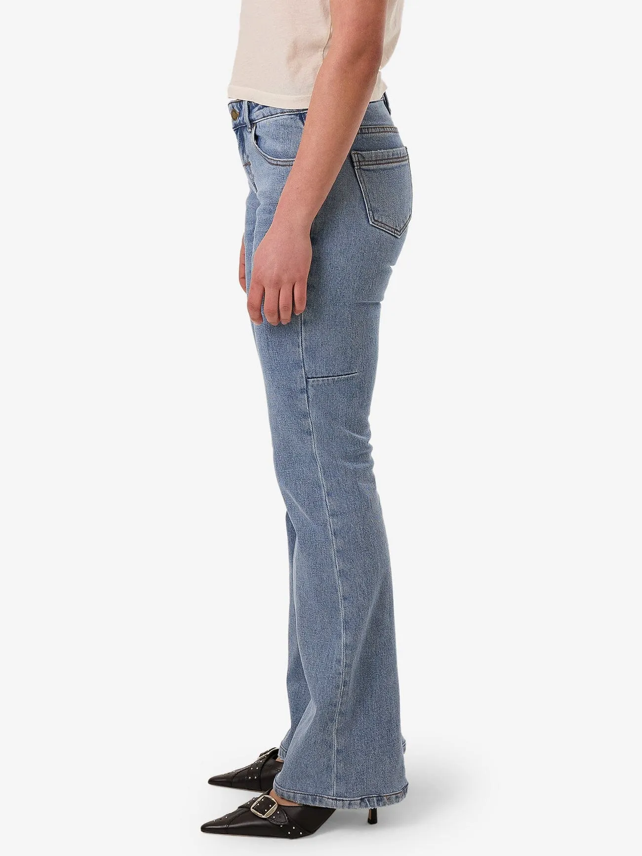 Alicia Low Rise Stretch Bootcut Jean - Vintage Stone Blue sold by Thrills product image thumbnail 5
