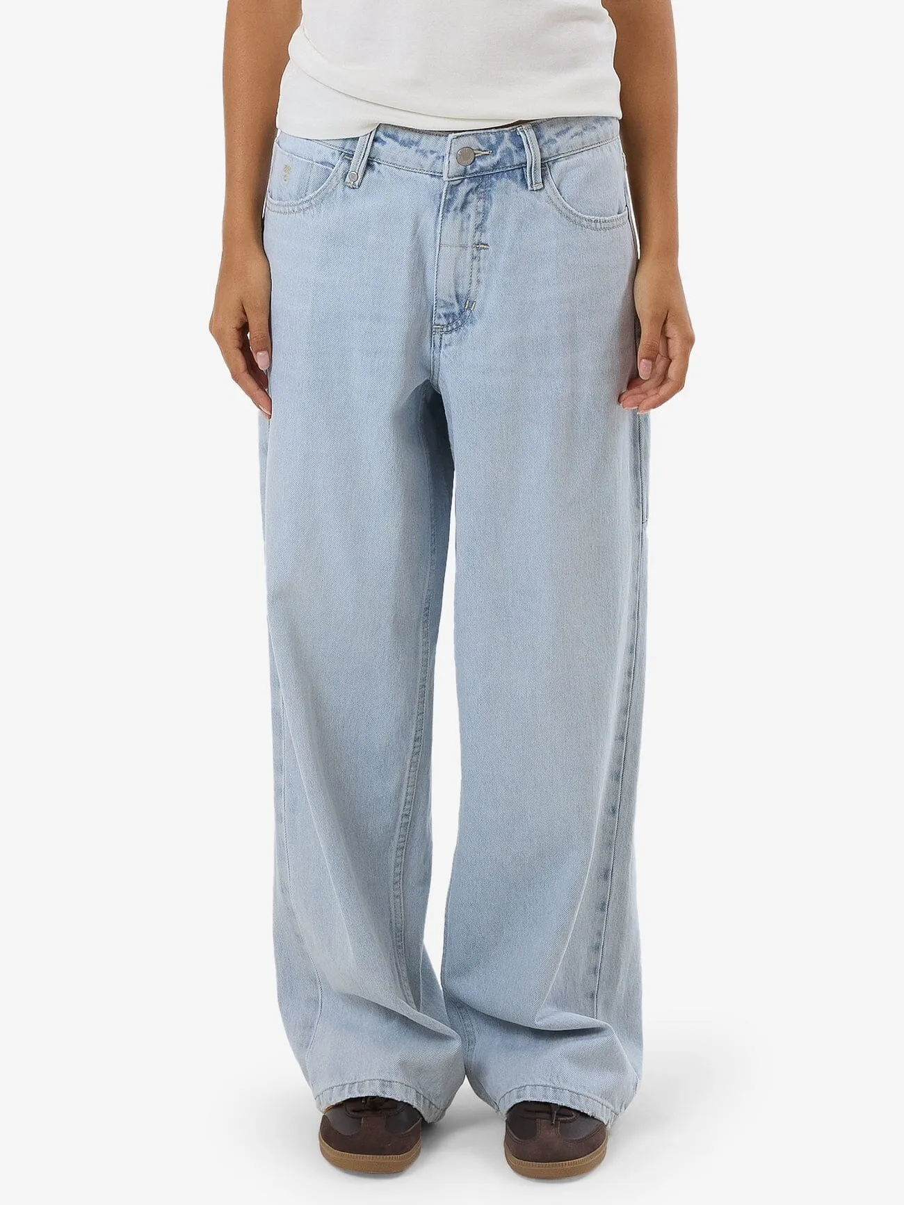 Billie Low Rise Baggy Jean - Light Ash Blue sold by Thrills