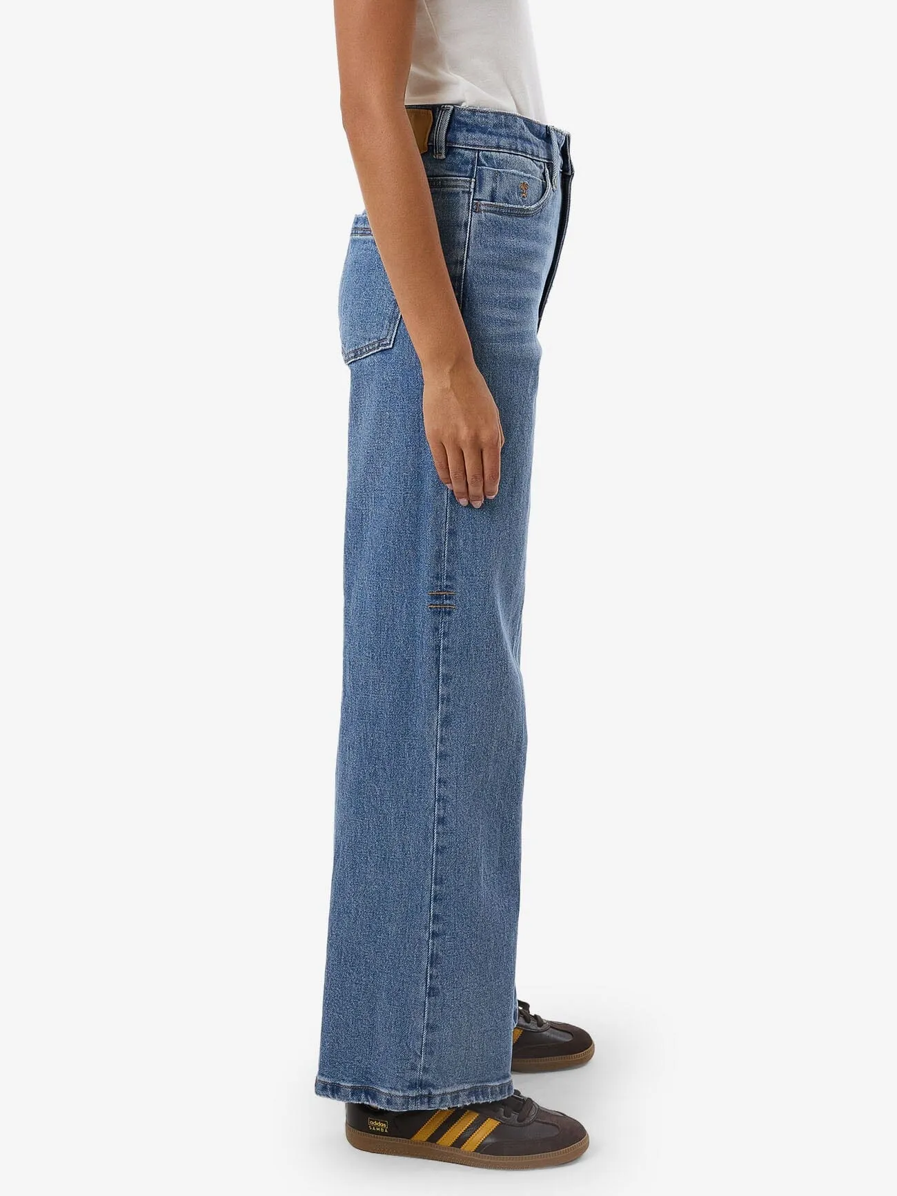Holly High Rise Stretch Wide Jean - Dark Dust Blue sold by Thrills product image thumbnail 5