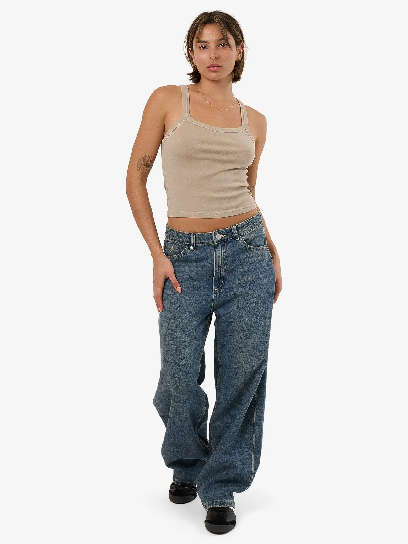 Tony Low Rise Big Baggy Jean - Vintage Mid Blue sold by Thrills