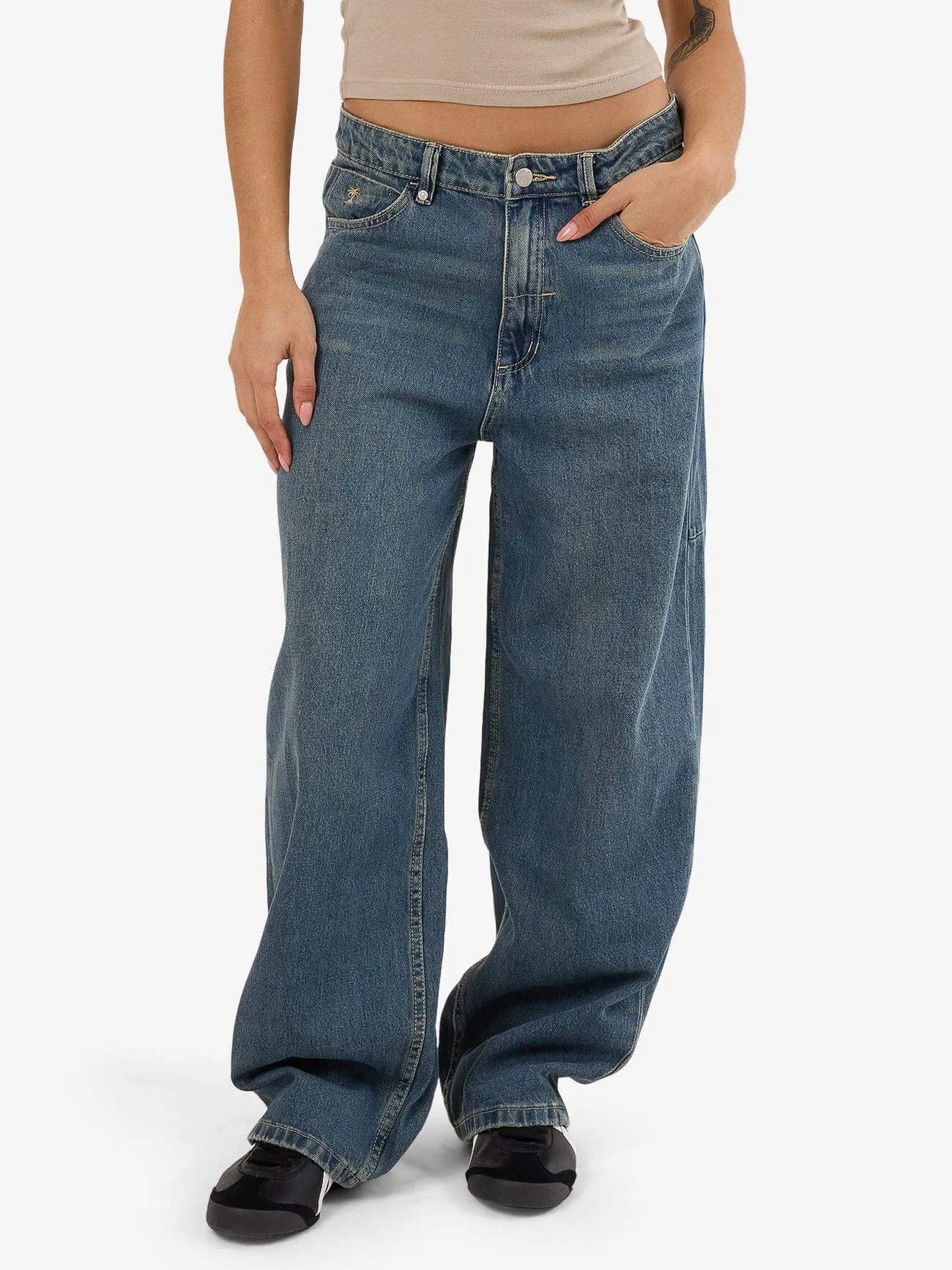 Tony Low Rise Big Baggy Jean - Vintage Mid Blue sold by Thrills product image thumbnail 2