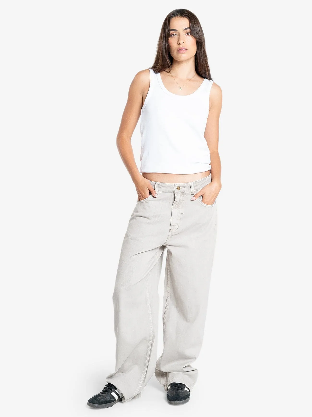 Tony Low Rise Big Baggy Jean - Oyster Grey sold by Thrills
