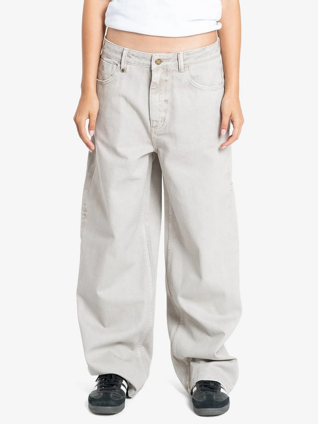 Tony Low Rise Big Baggy Jean - Oyster Grey sold by Thrills product image thumbnail 2