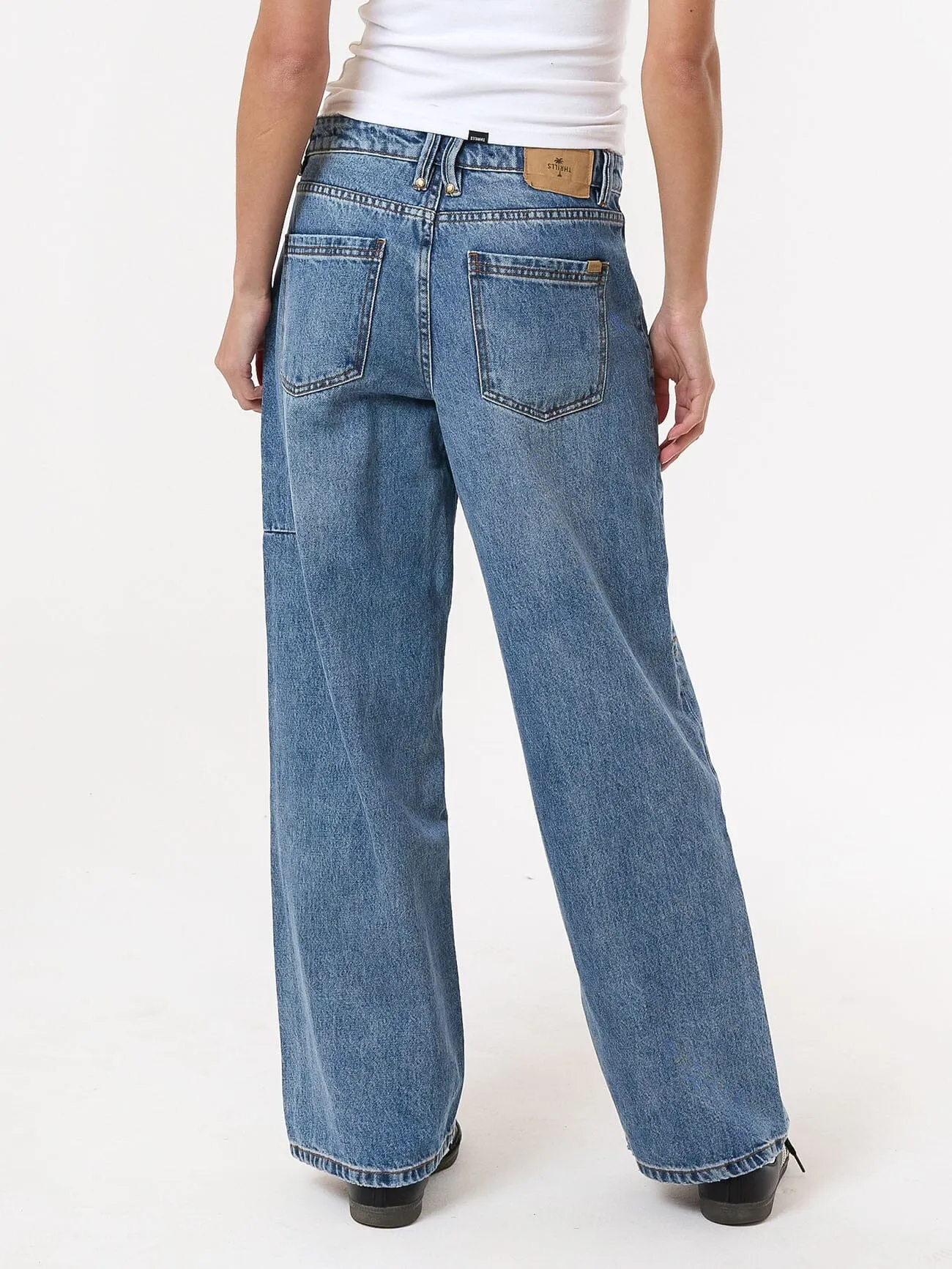 Billie Low Rise Baggy Jean - Weathered Blue sold by Thrills product image thumbnail 2