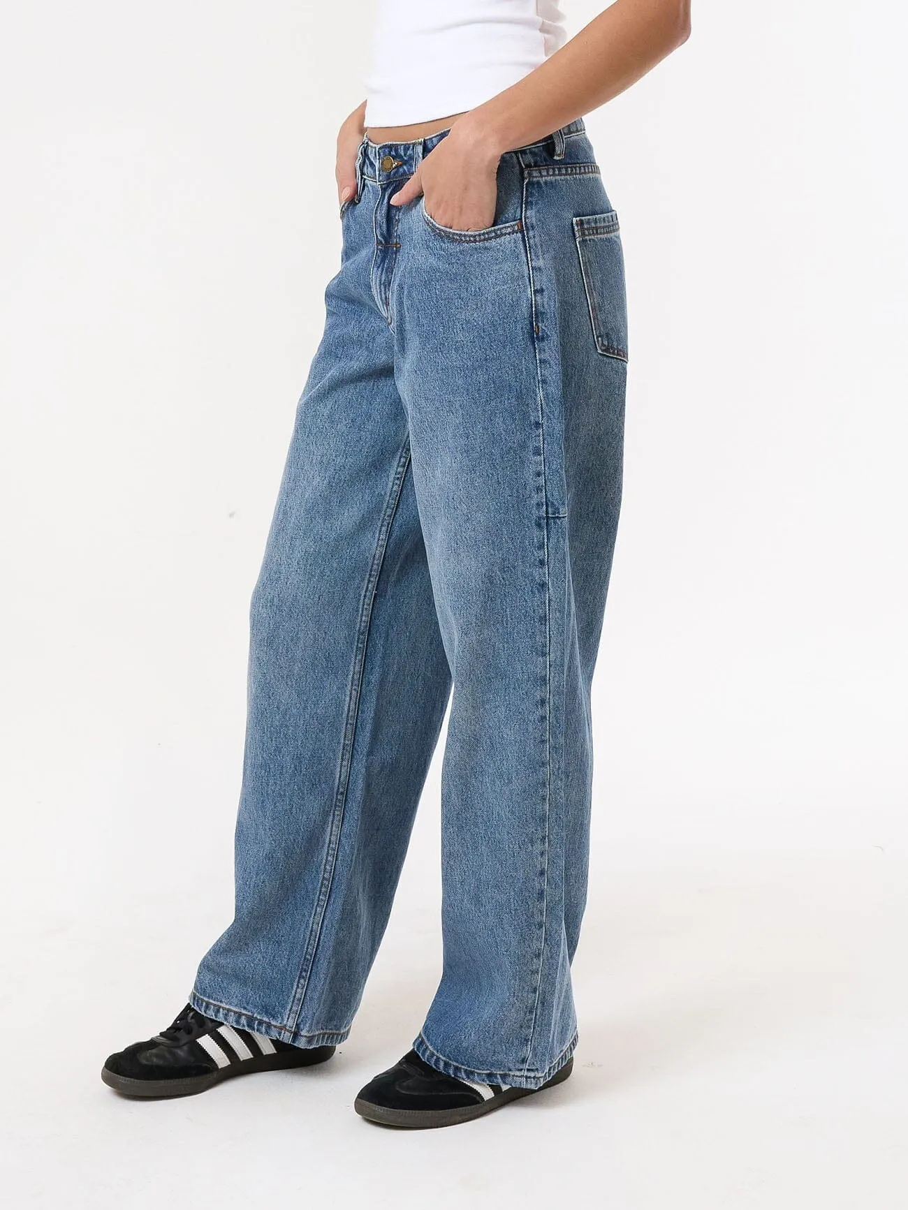 Billie Low Rise Baggy Jean - Weathered Blue sold by Thrills product image thumbnail 4