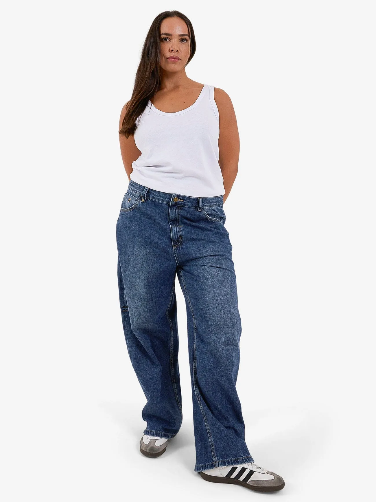 Tony Low Rise Big Baggy Jean - Roadhouse Blue sold by Thrills