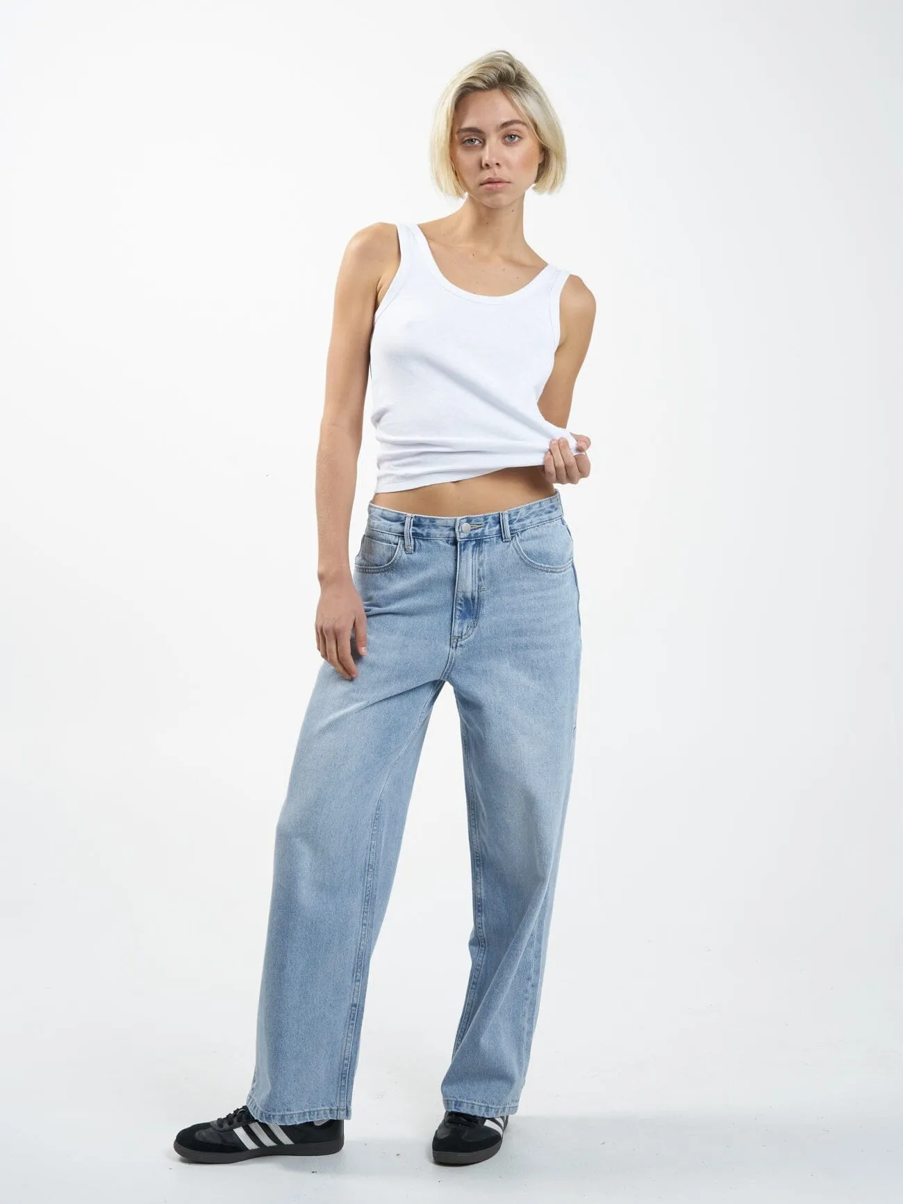 Tony Low Rise Big Baggy Jean - Endless Blue sold by Thrills