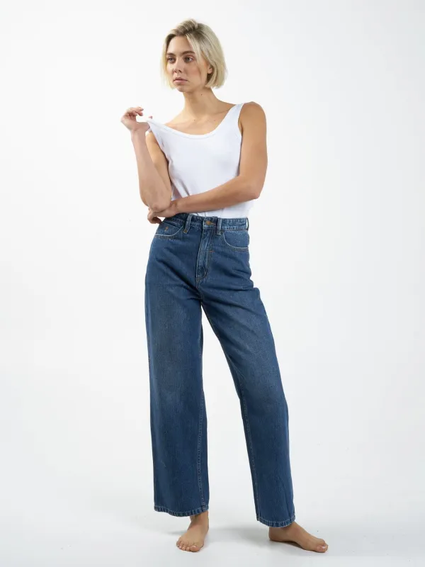 Billie High Rise Baggy Jean - Roadhouse Blue sold by Thrills