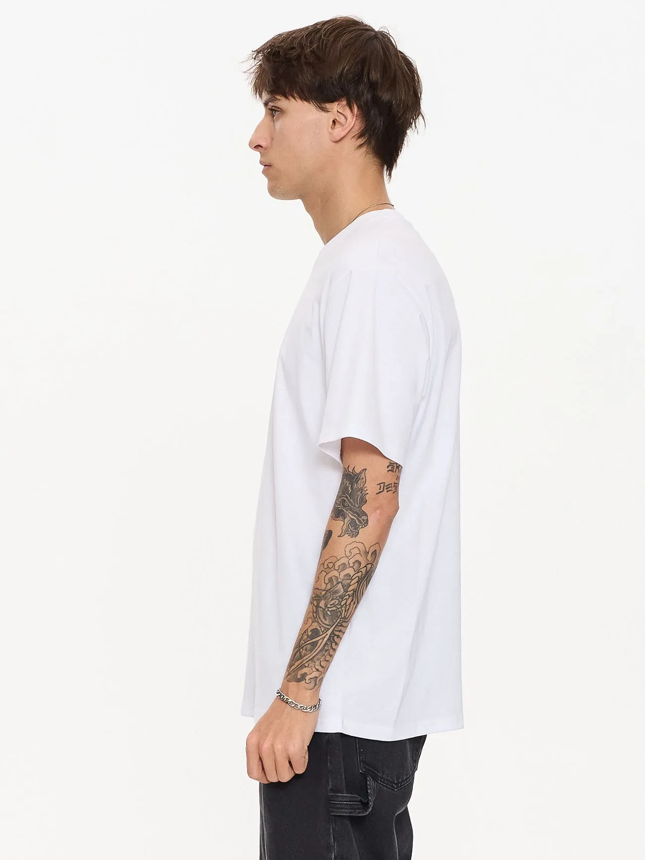 Not Permitted Merch Fit Tee - White sold by Thrills product image thumbnail 3