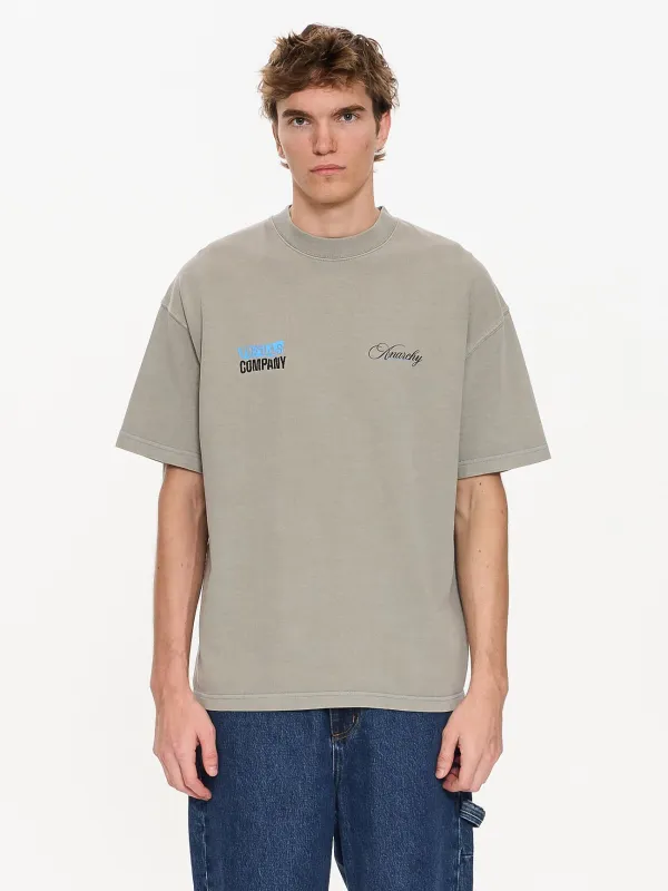 Total Anarchy Box Fit Oversize Short Tee - Fog sold by Thrills