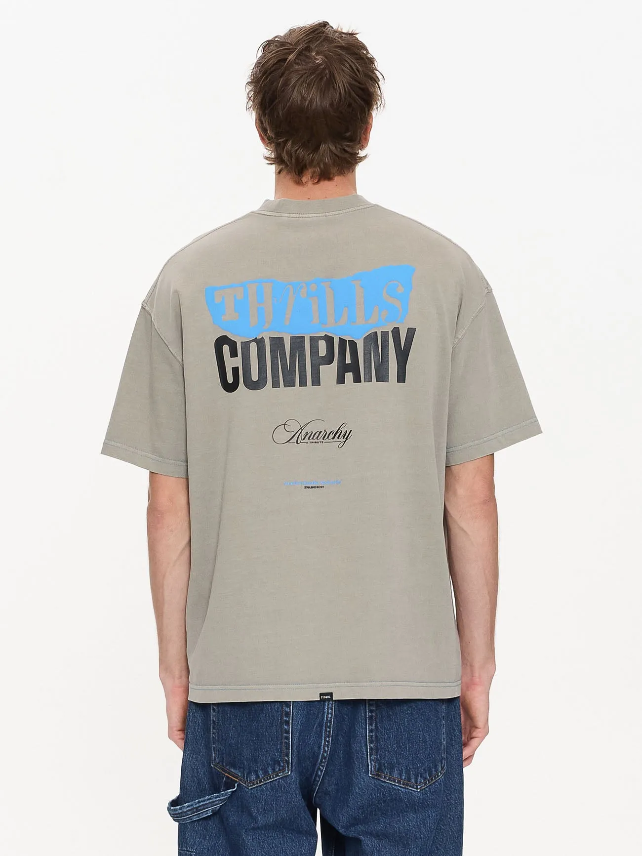 Total Anarchy Box Fit Oversize Short Tee - Fog sold by Thrills product image thumbnail 3