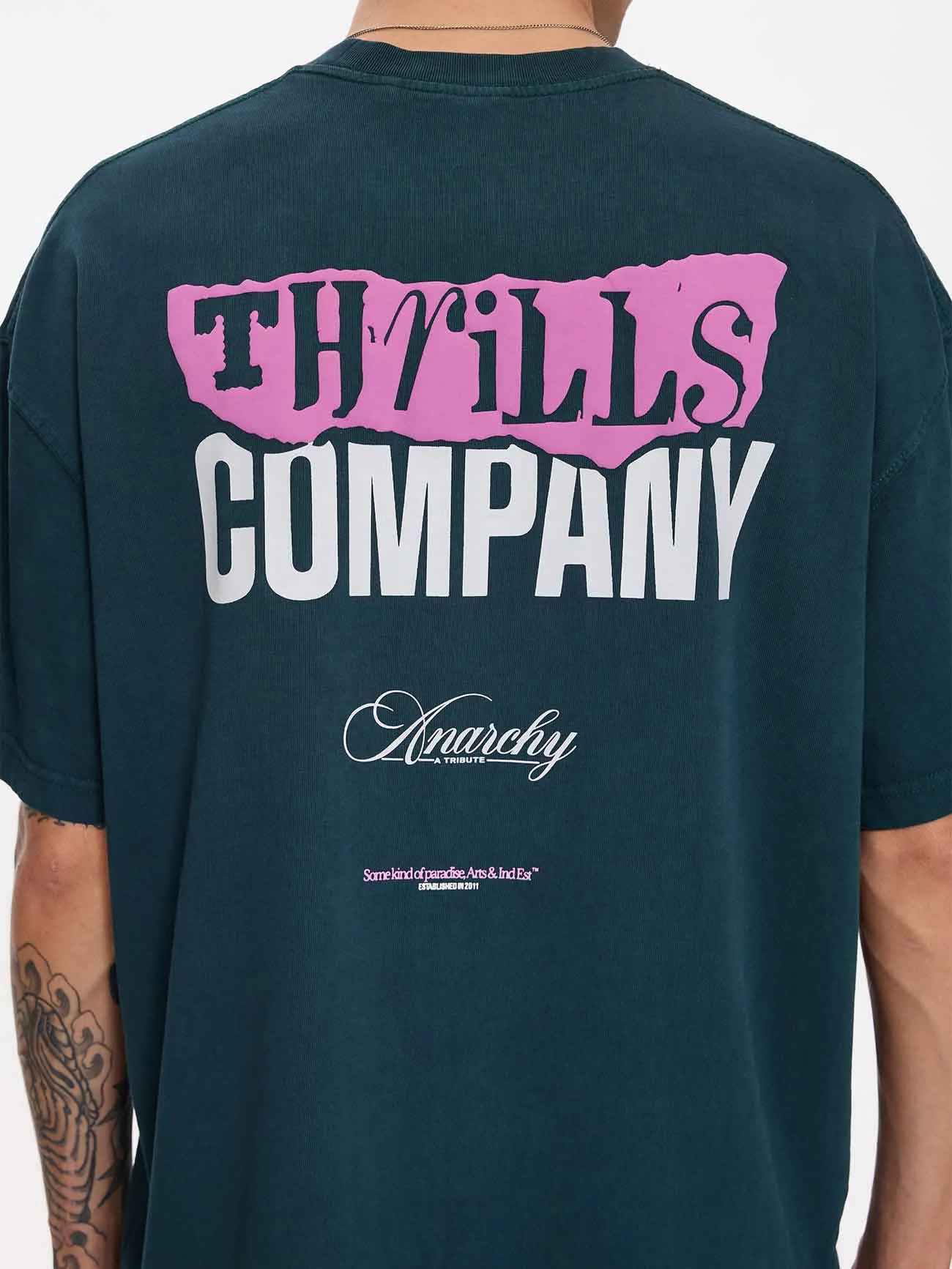 Total Anarchy Box Fit Oversize Short Tee - Deep Teal sold by Thrills product image thumbnail 2
